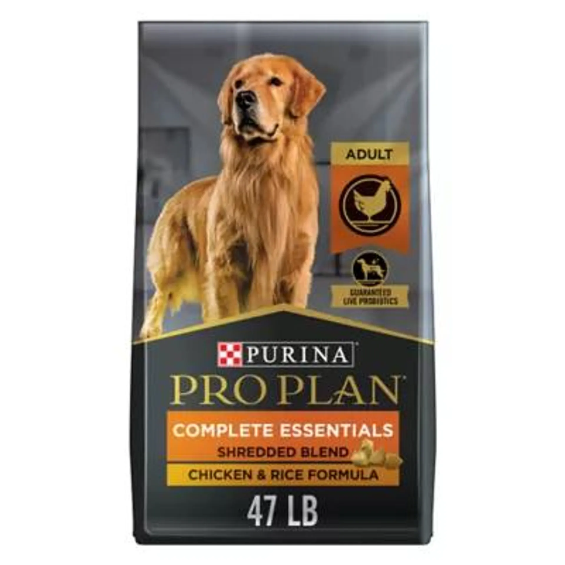 Purina Pro Plan Complete Essentials Shredded Blend Adult Dry Dog Food - Chicken & Rice