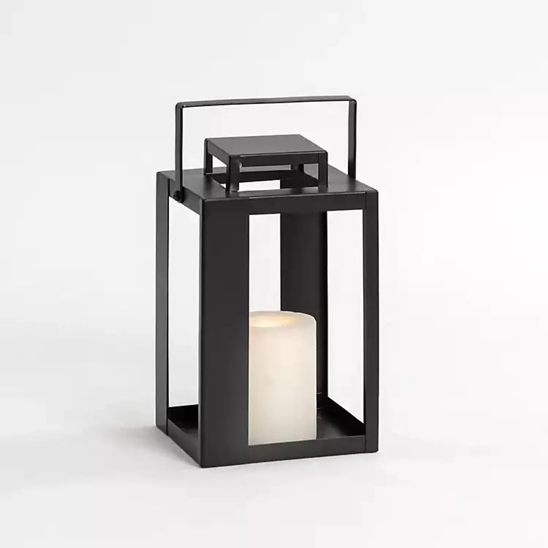 Black Metal Harlow Lantern, 10 in.