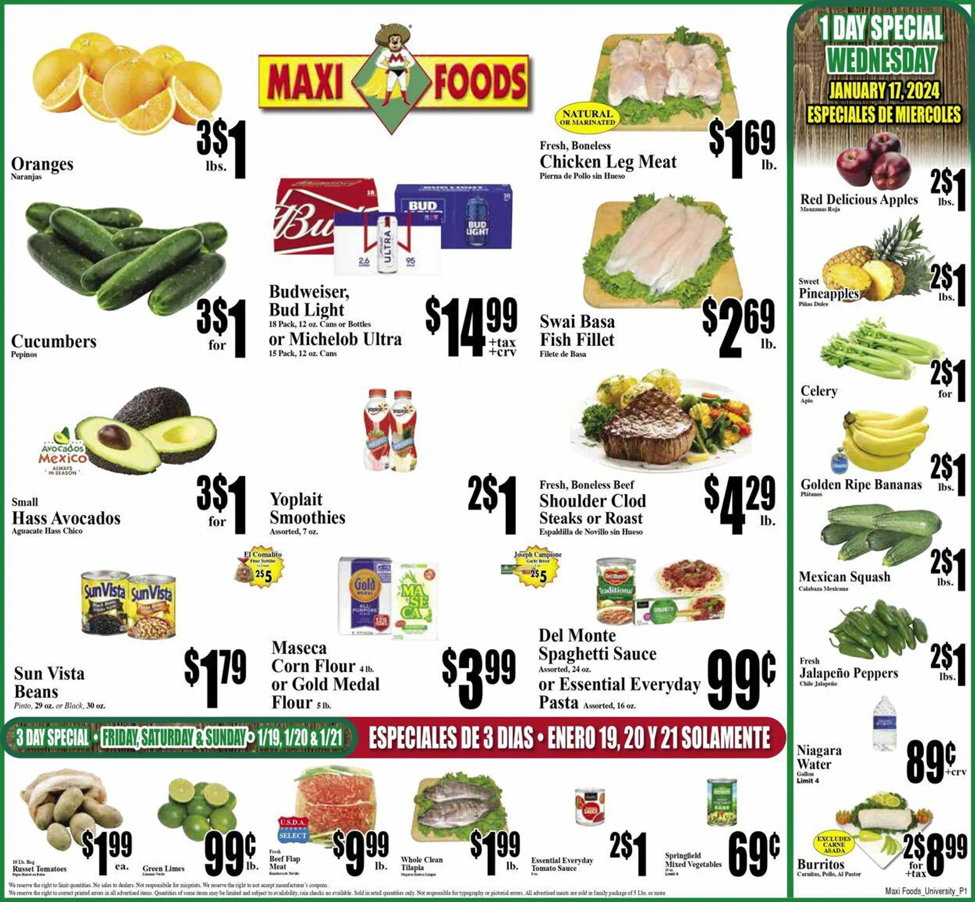 Weekly ad Maxi Foods from January 17 to January 23 2024 - Page 1