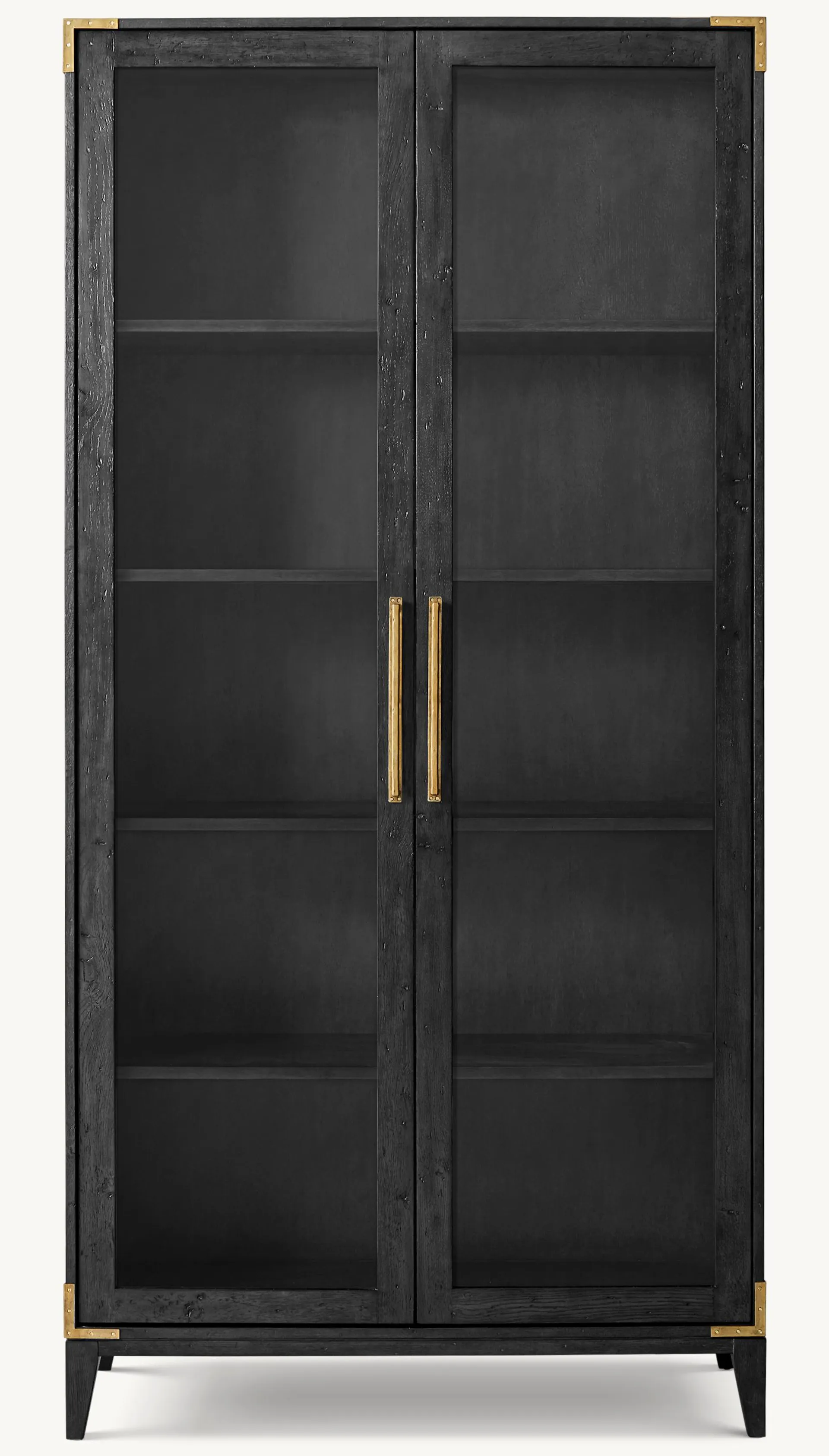 Cayden Campaign Glass Cabinet