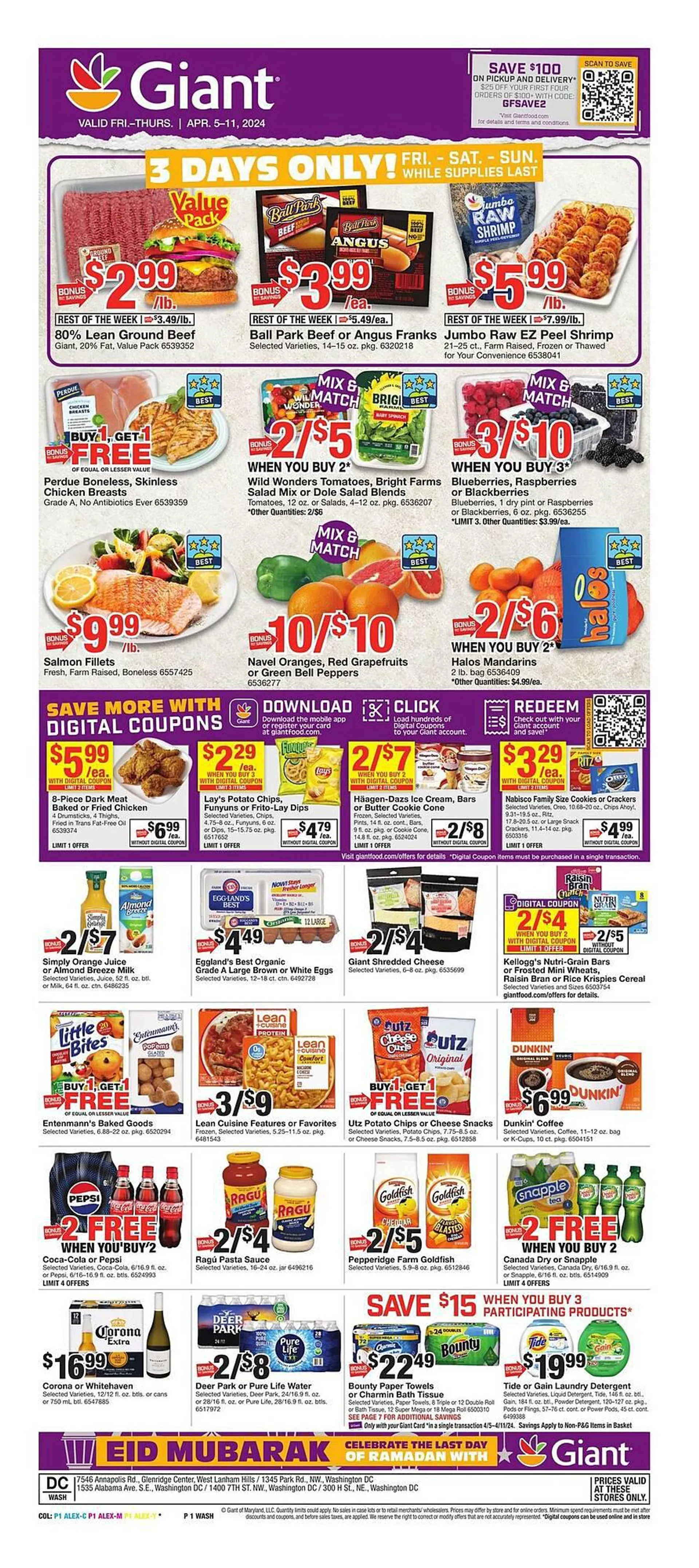 Weekly ad Giant Food Weekly Ad from April 5 to April 11 2024 - Page 1