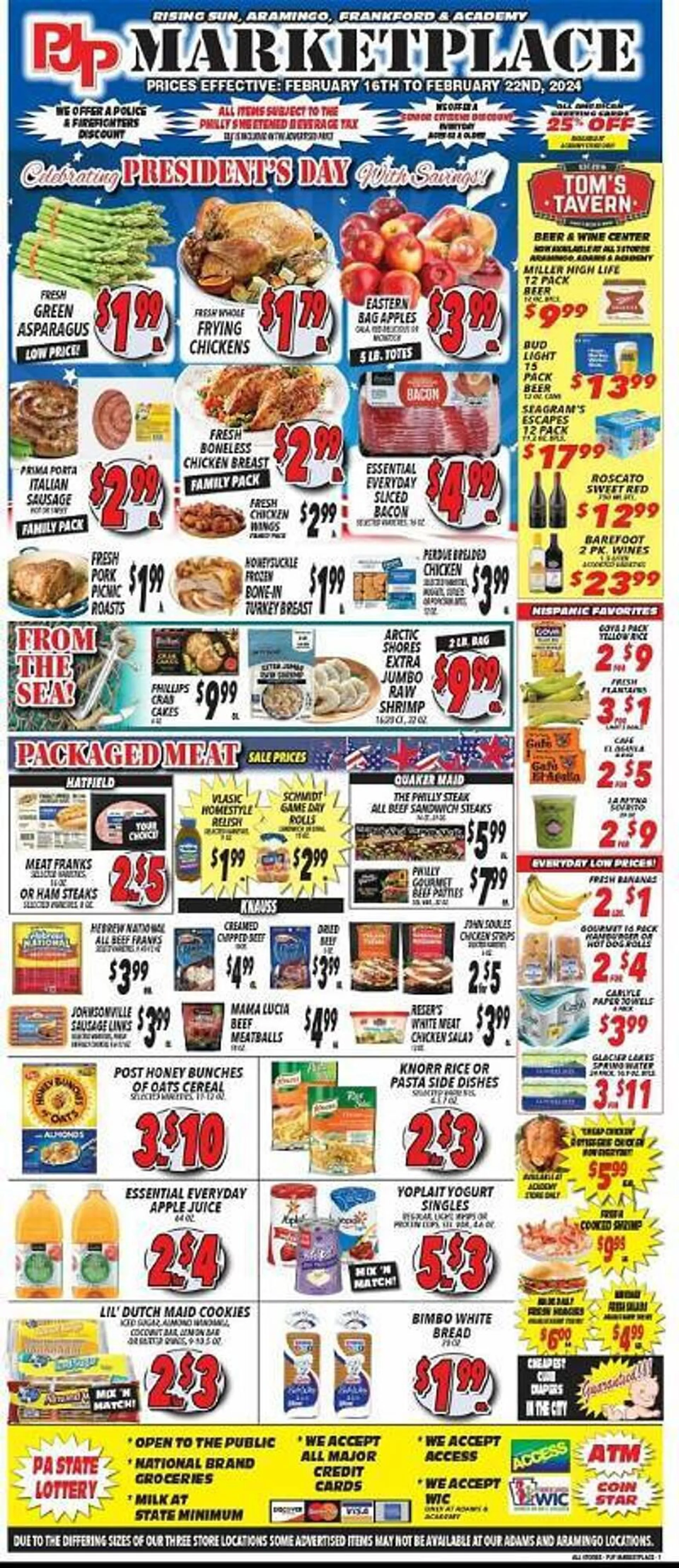 Weekly ad PJP Marketplace Weekly Ad from February 16 to February 23 2024 - Page 