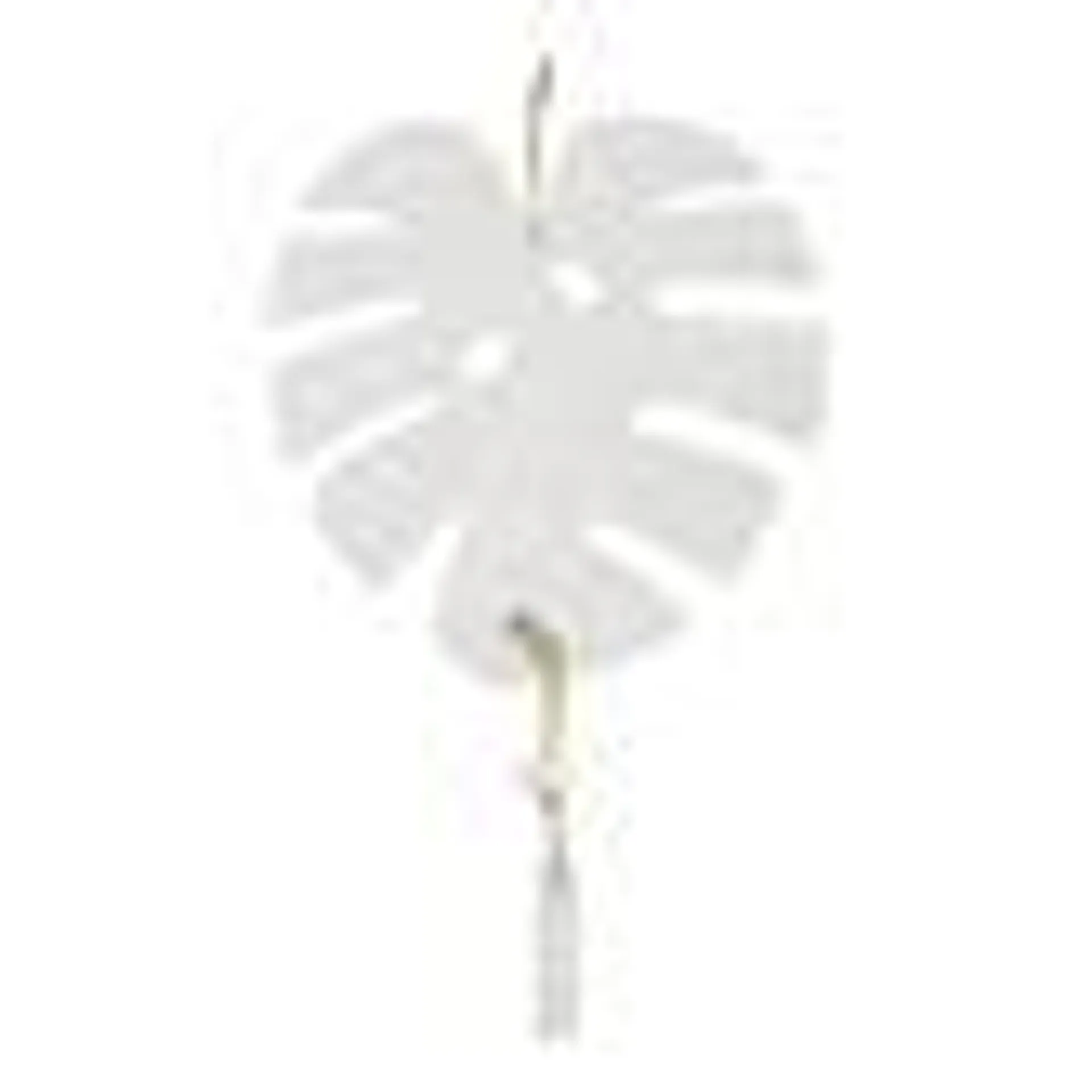 Ivory Ceramic Monstera Leaf Wall Hanging