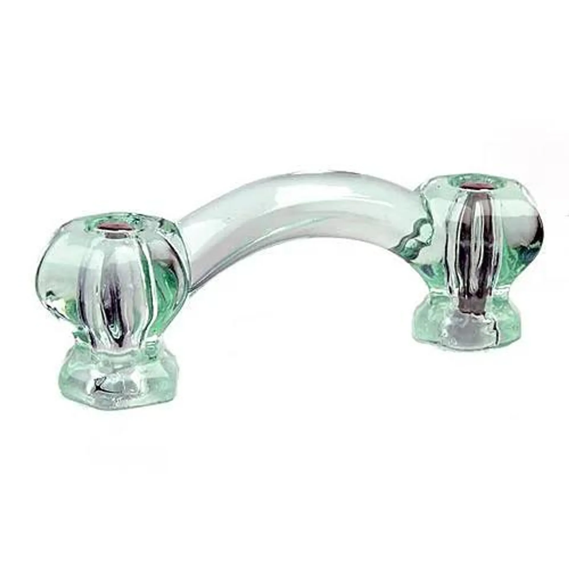 Restorers Classic Hexagonal Glass Bridge Handle - 3 Inch Boring