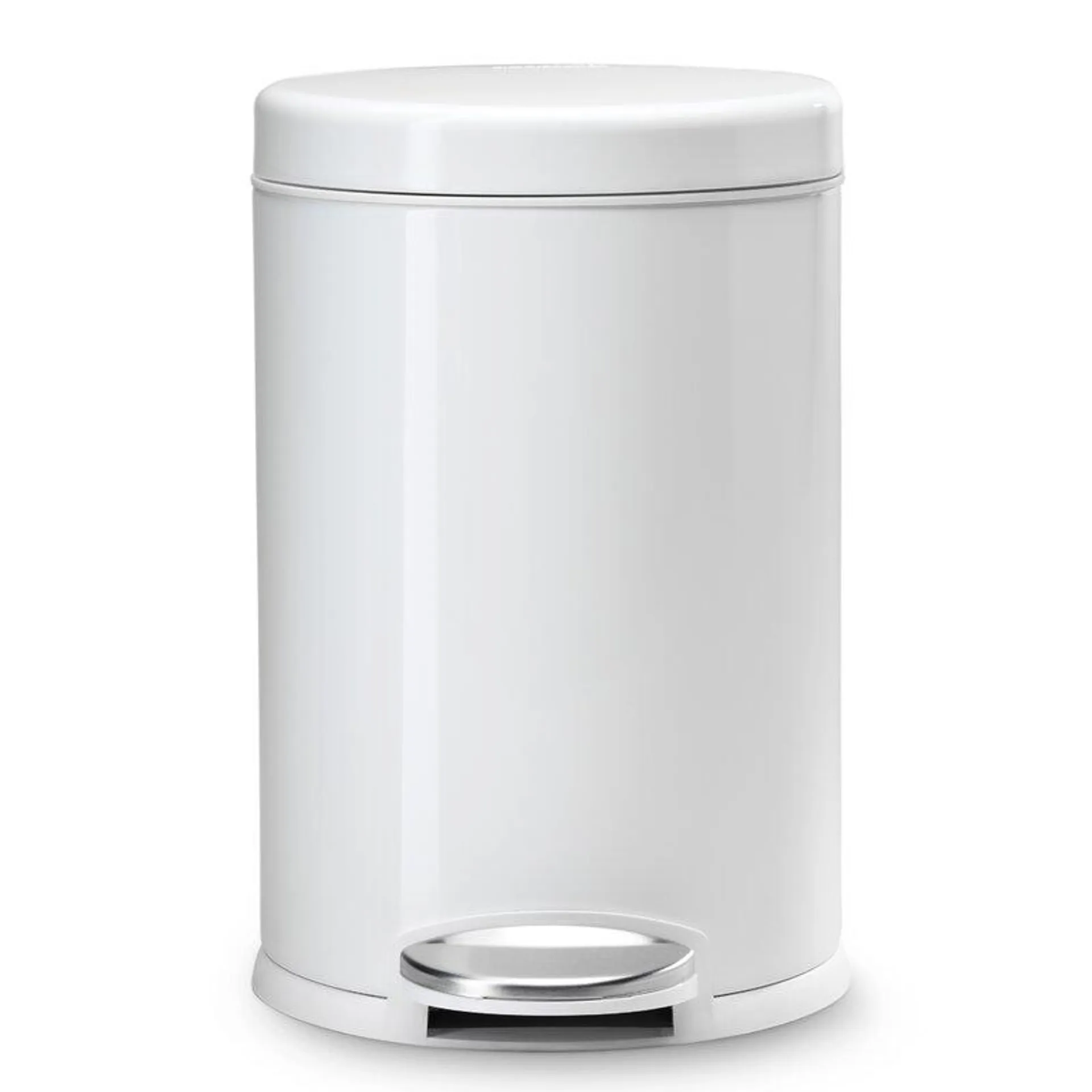 simplehuman 4.5 Liter / 1.2 Gallon Round Bathroom Step Trash Can