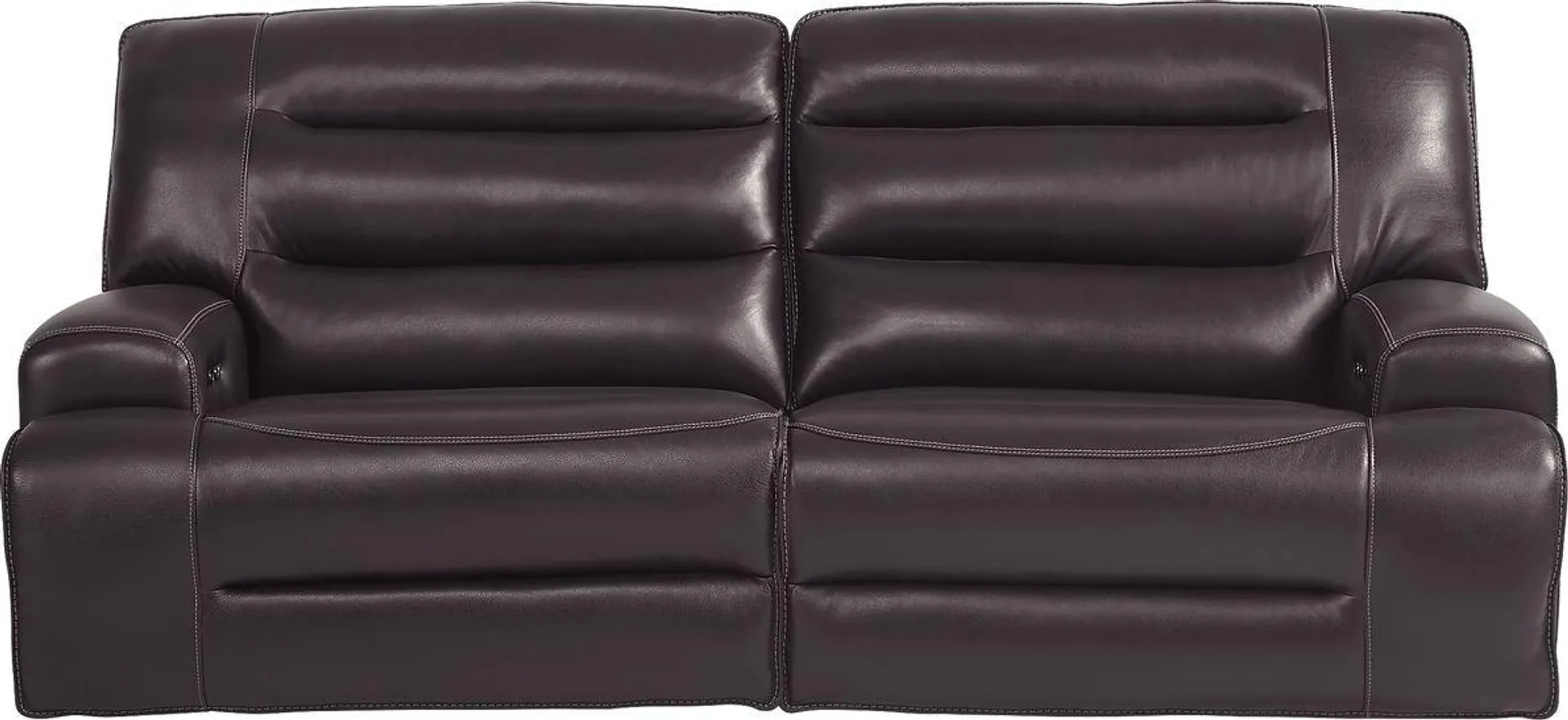 Davoli Leather Dual Power Reclining Sofa