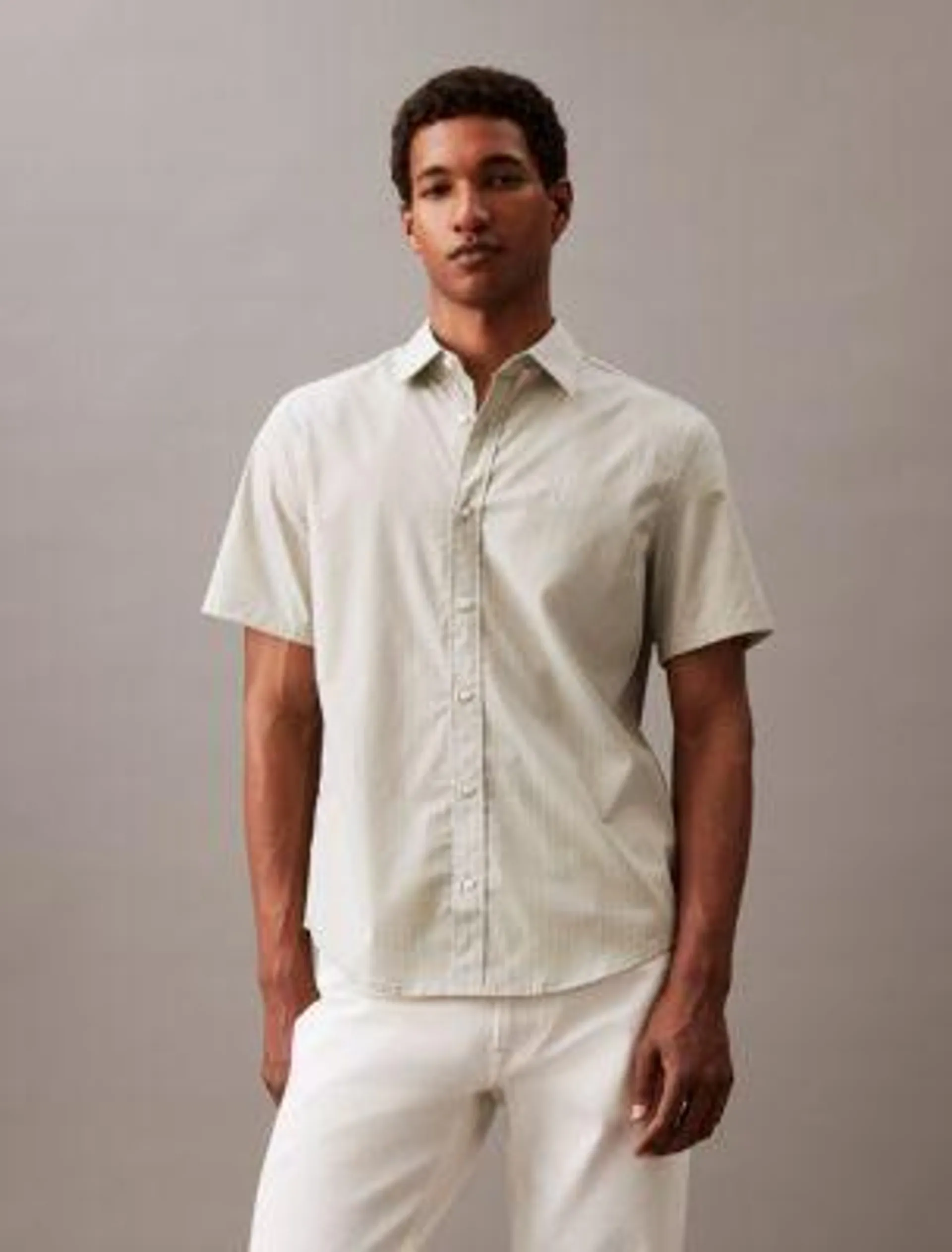 Stretch Check Classic Button-Down Shirt