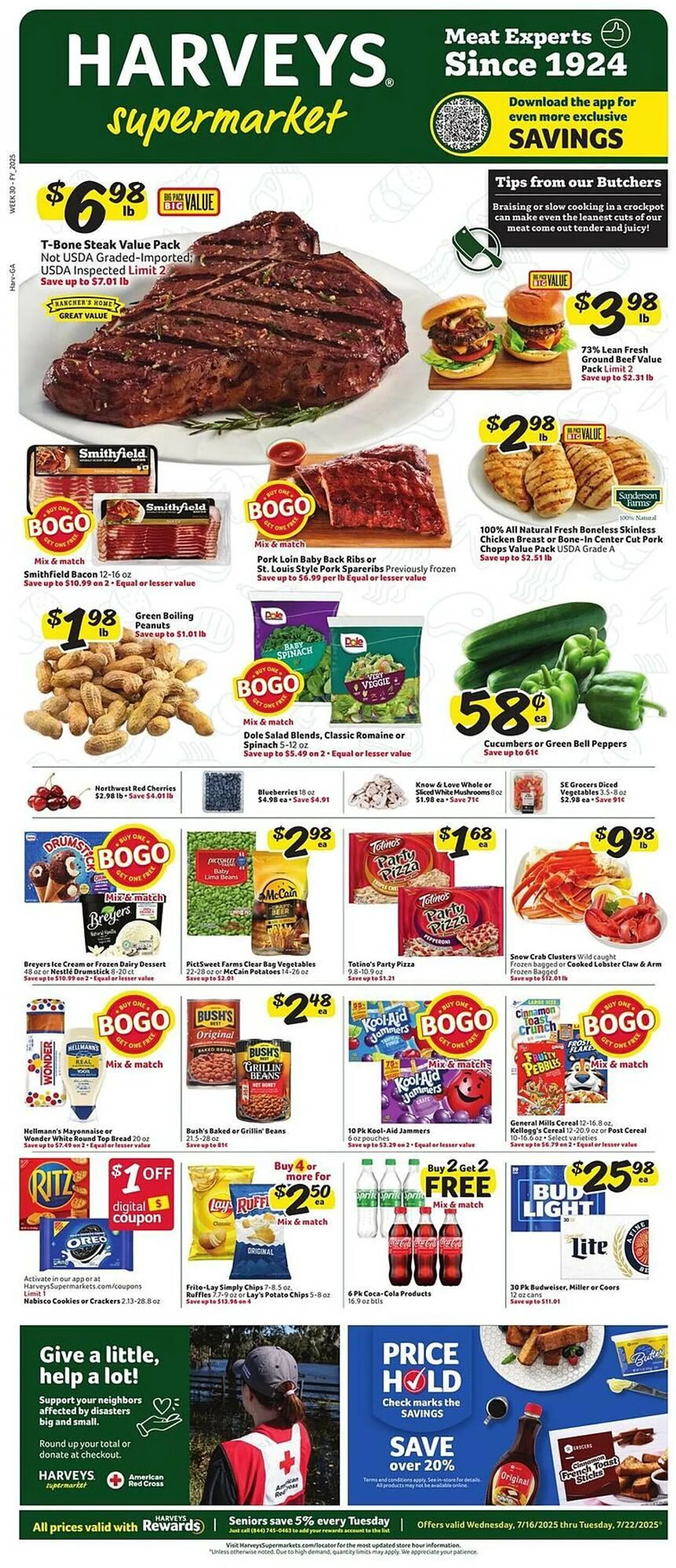 Weekly ad Harveys Supermarkets Weekly Ad from July 16 to July 22 2025 - Page 1