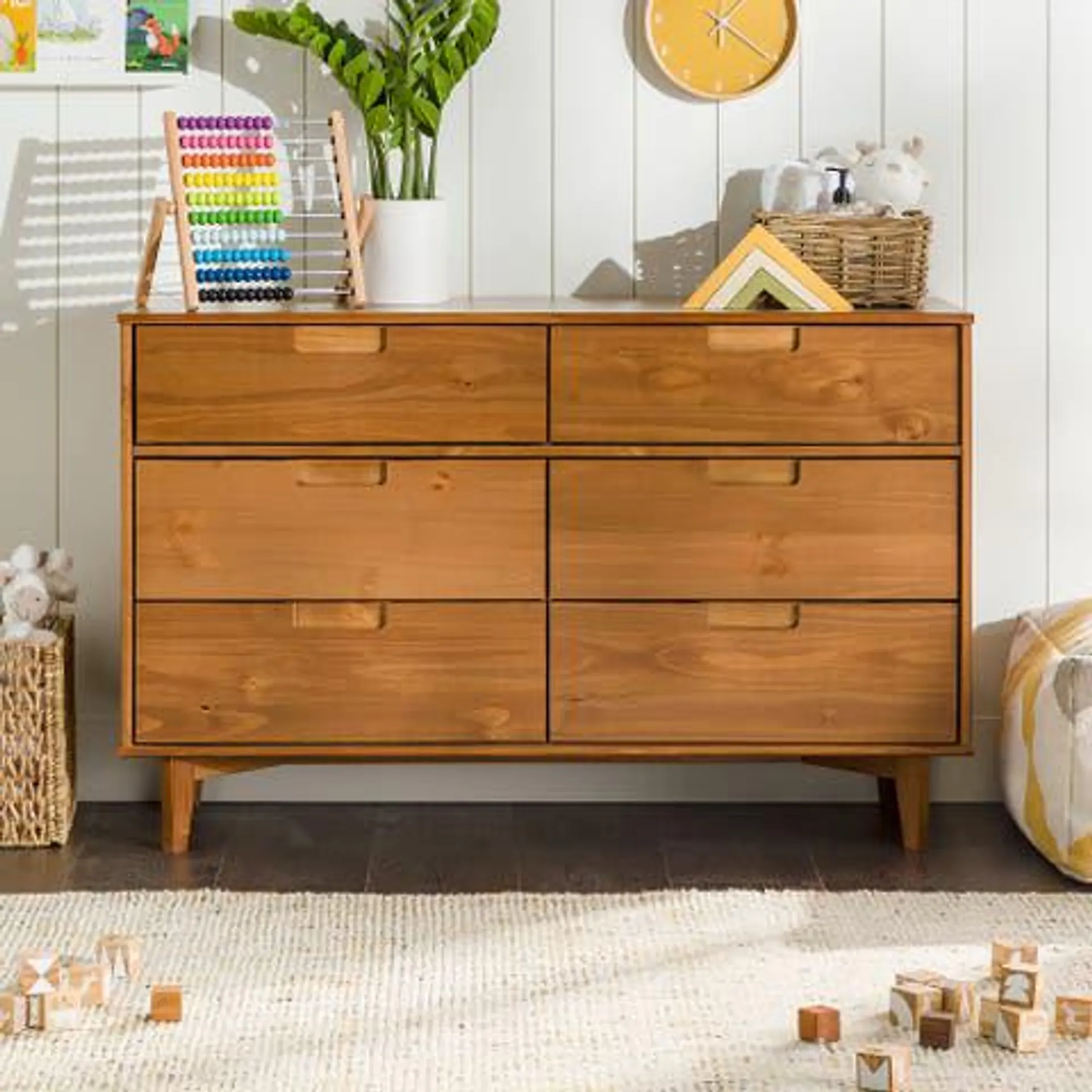 Middlebrook Gammelstaden Mid-Century Solid Wood 6-Drawer Dresser