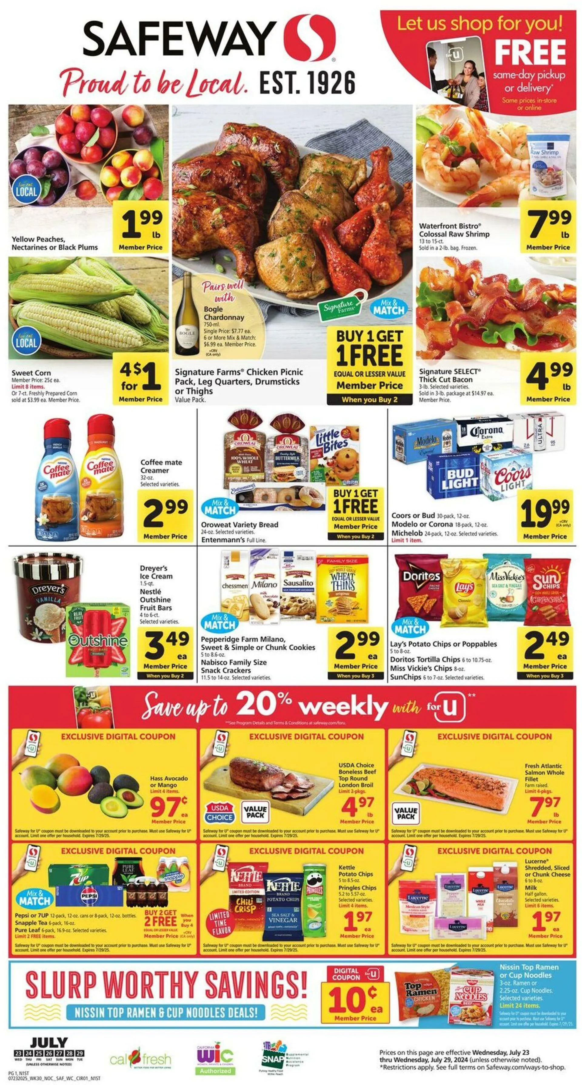 Weekly ad Safeway Current weekly ad from July 23 to July 29 2025 - Page 1