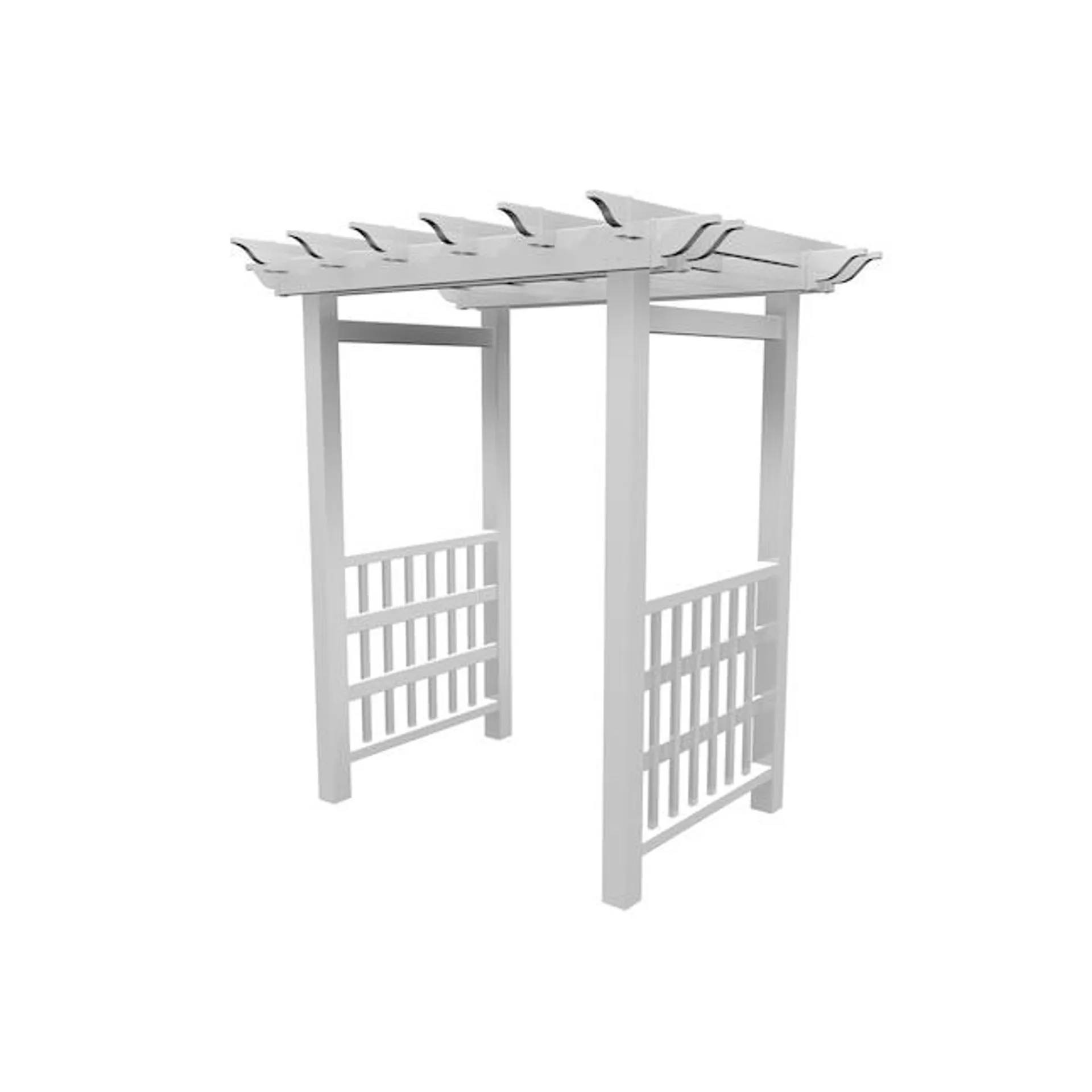 Vita Classic 5.25-ft W x 7.62-ft H White Garden Arbor