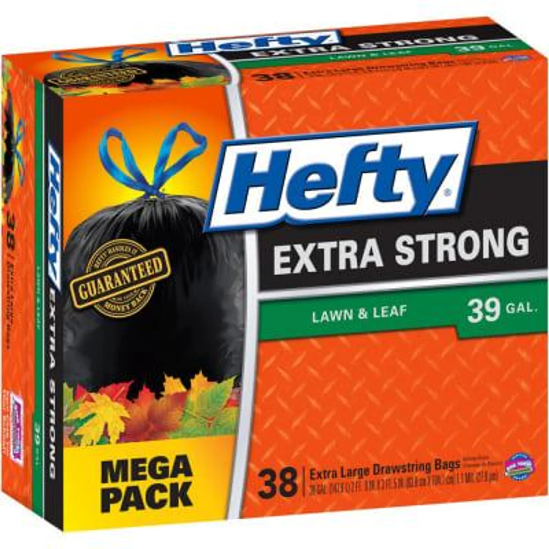 Hefty 39 Gal. Lawn & Leaf Trash Bags - 38 ct