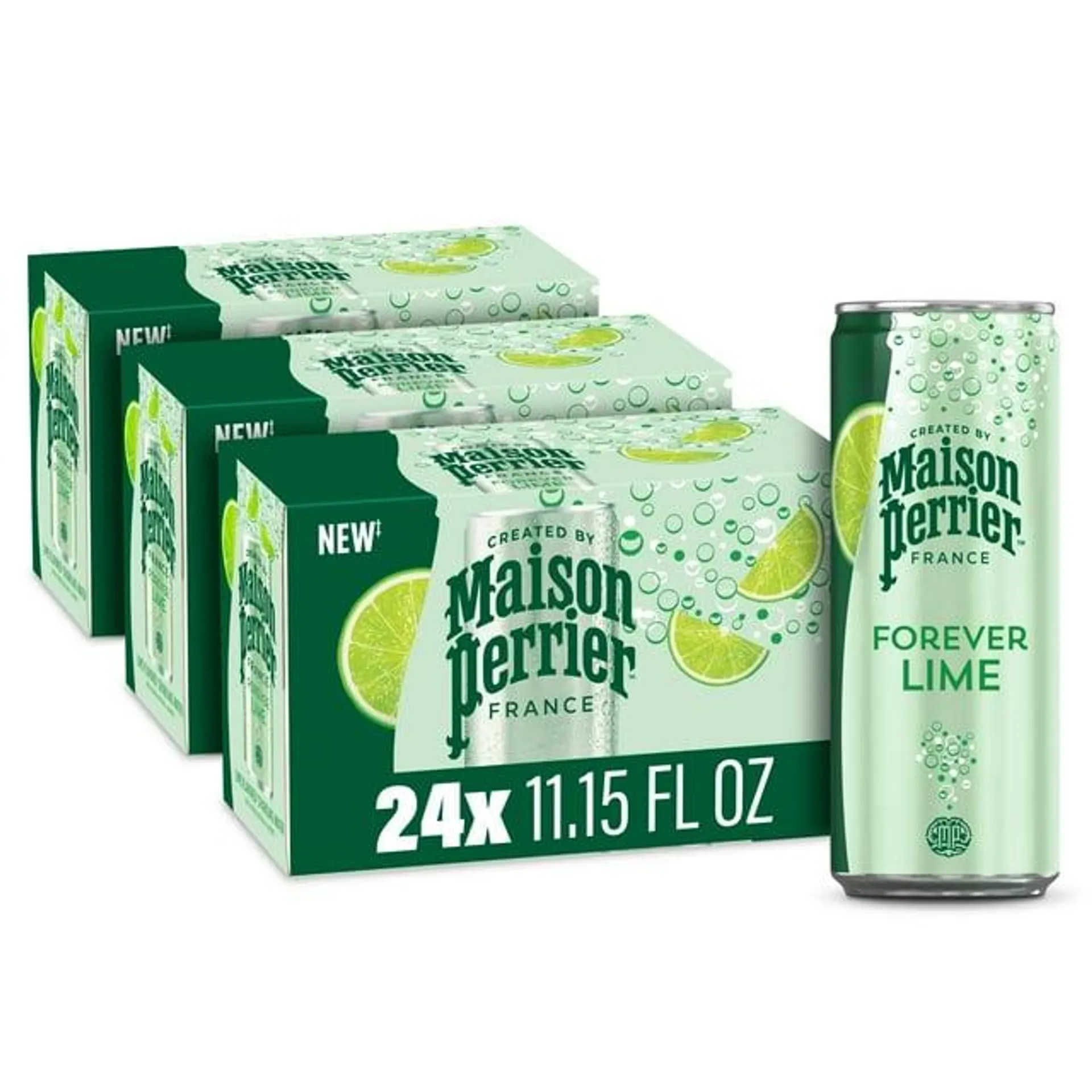 Maison Perrier Forever Lime-Flavored Sparkling Water, 267.6 fl oz, 24 Pack Cans