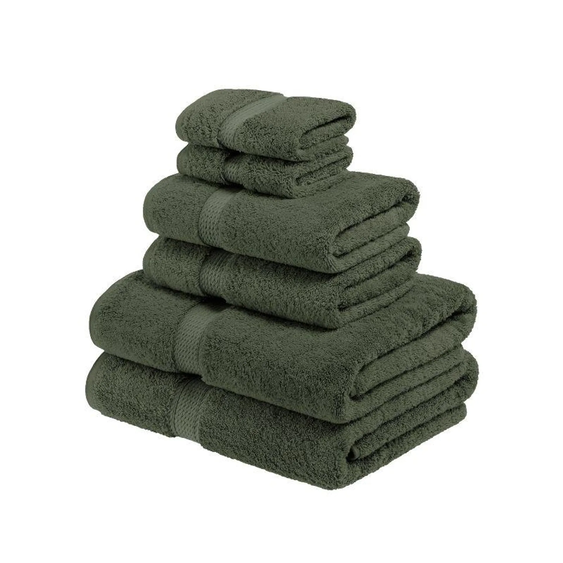 Premium Cotton 800 GSM Heavyweight Plush Luxury 6 Piece Bathroom Towel Set by Blue Nile Mills