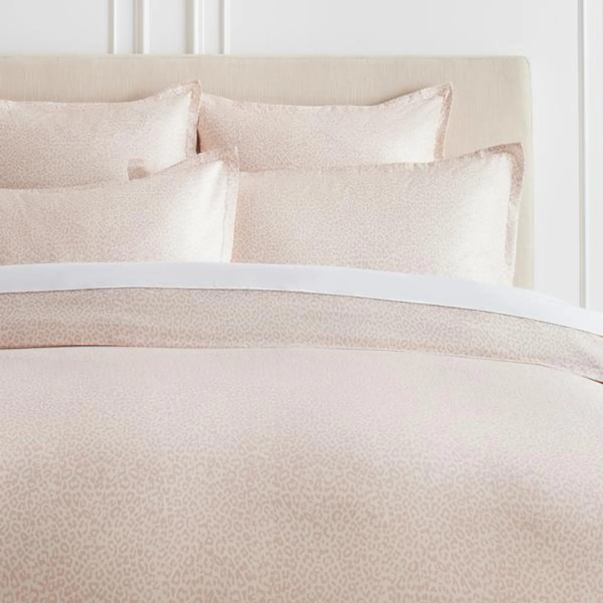 Leopard Cotton Sateen Collection - Blush