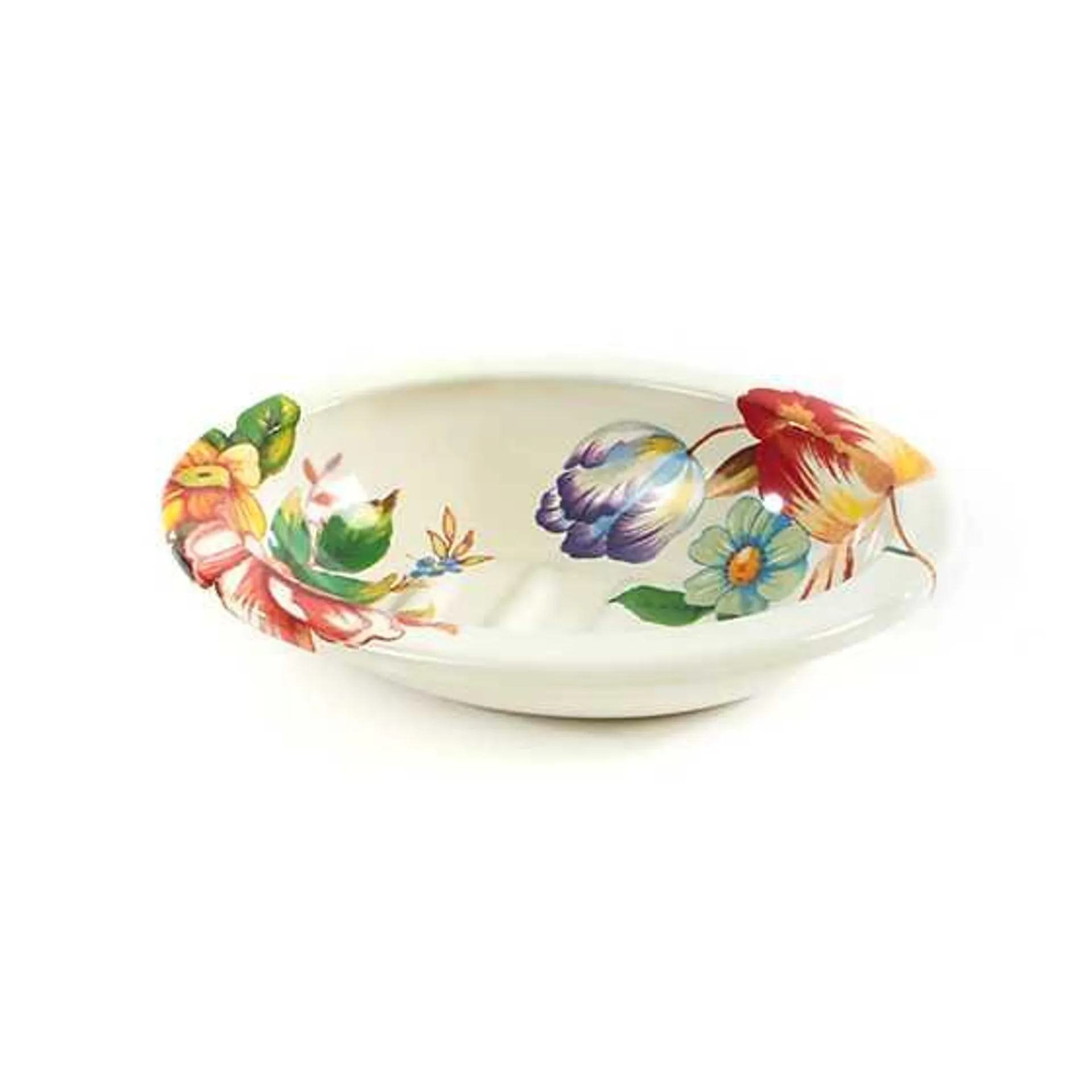 White Flower Market Soap Dish