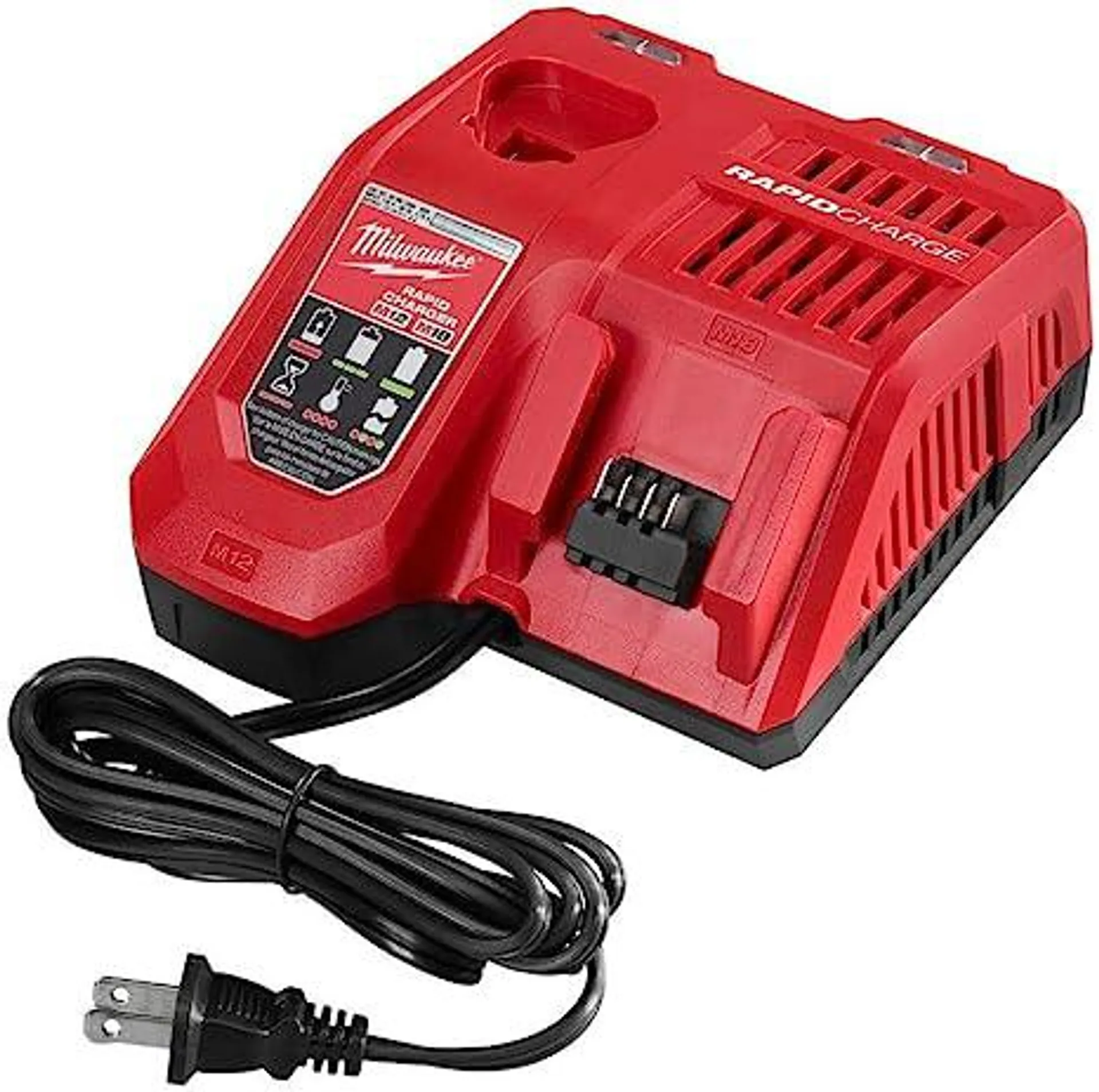 Milwaukee 48-59-1808 M12 and M18 12 Volt/18 Volt Lithium-Ion Multi-Volatge Rapid Battery Charger (Non-Retail Packaging)