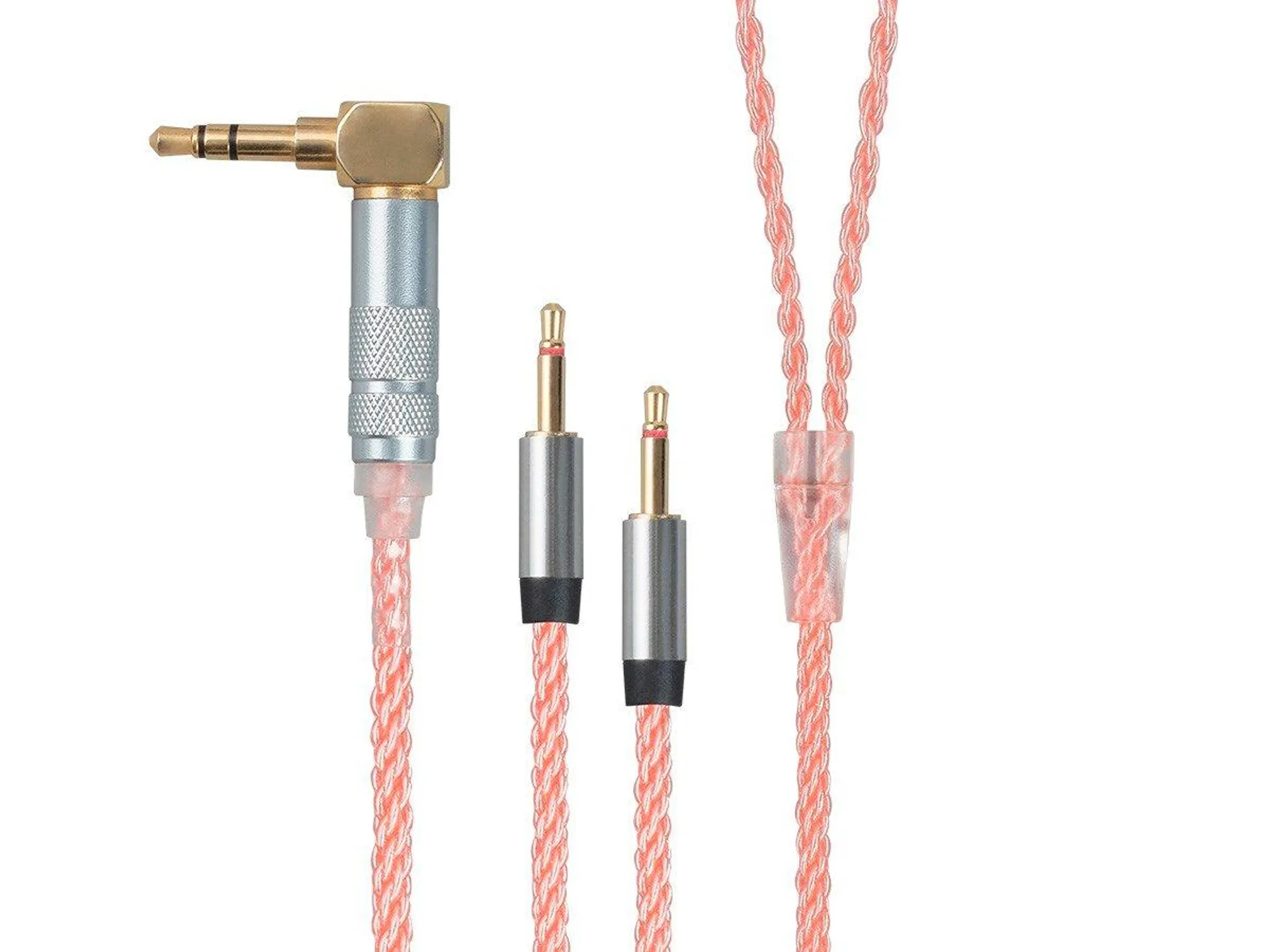 Monolith by Monoprice Oxygen Free Copper Braided Headphone Cable 3.5mm and Dual 2.5mm TRS - 5 feet