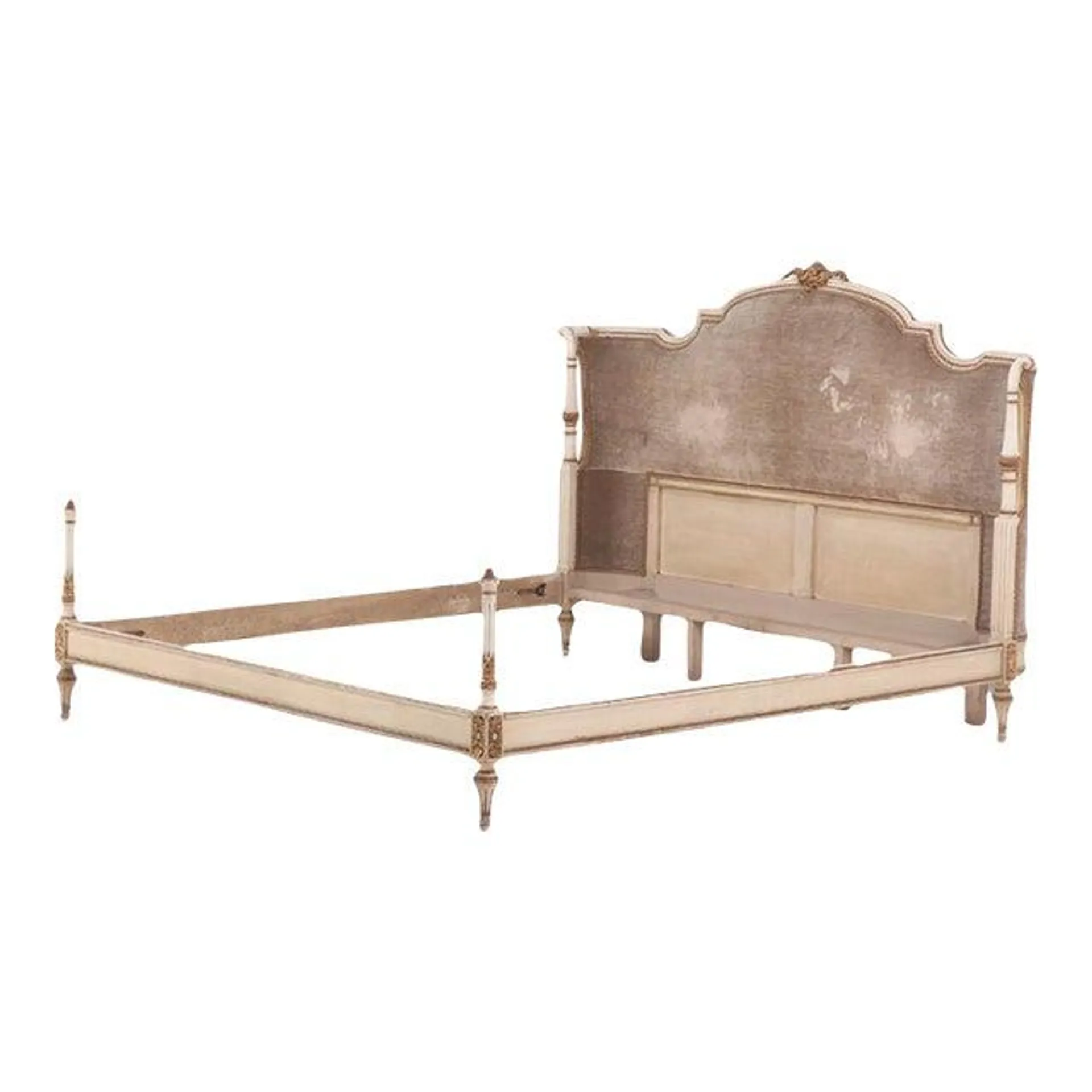 Italian Louis XV Style Bed C 1920. Queen Width.