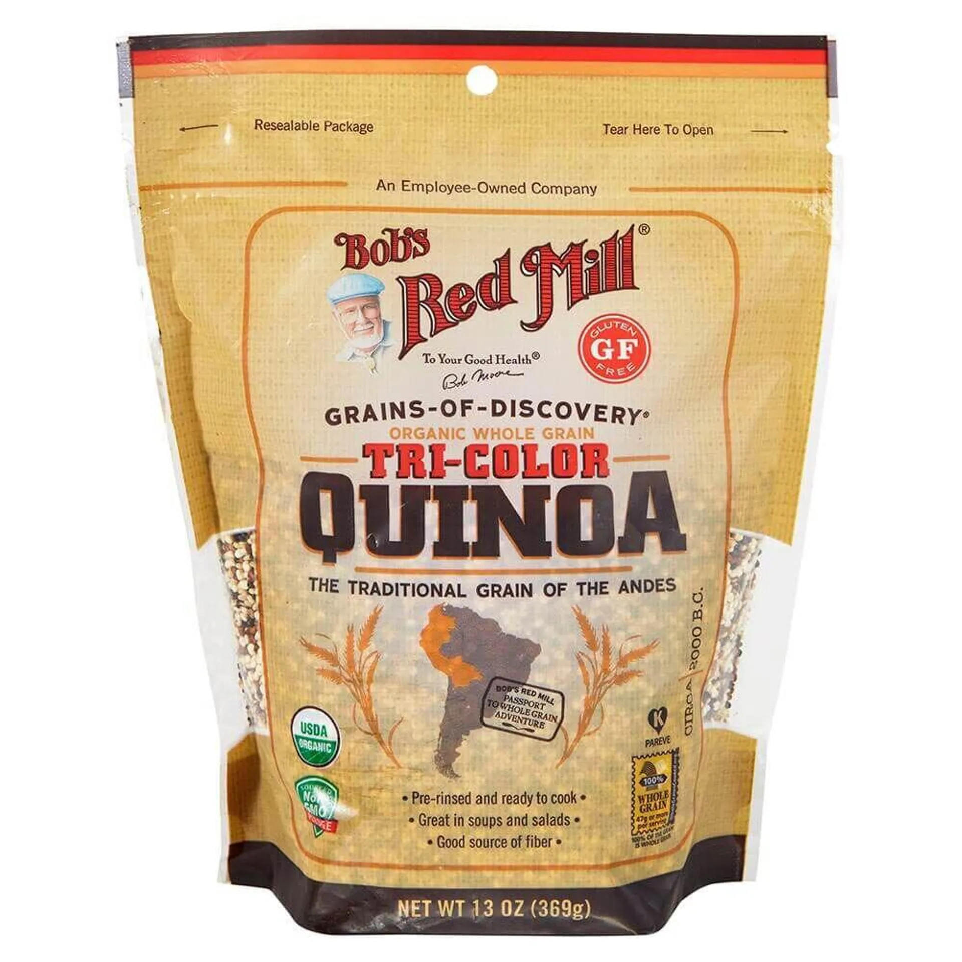 Bob’s Red Mill Organic Whole Grain Tri-Color Quinoa, 13 oz