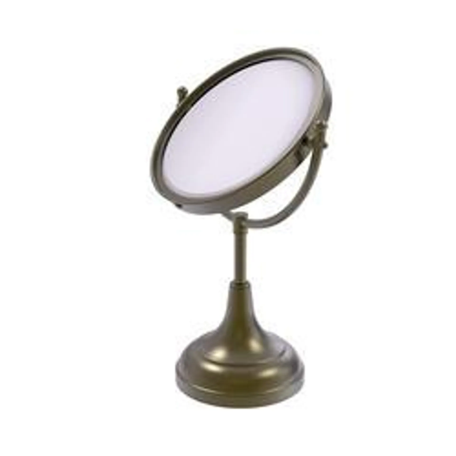 Allied Brass 8" Antique Brass Freestanding Magnifying Makeup Mirror (2X Magnification)