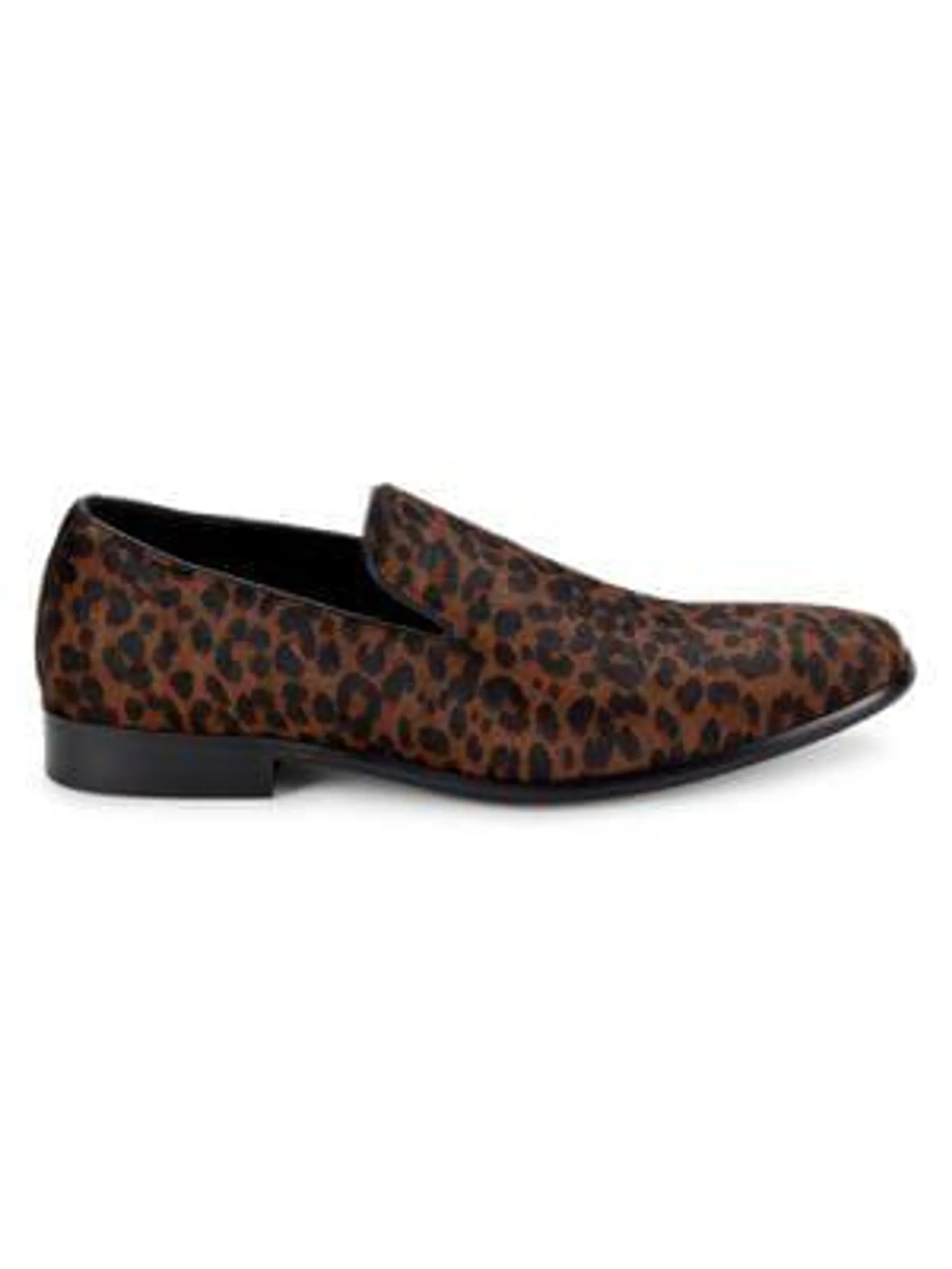 Simba Leopard Print Calf Hair Loafers