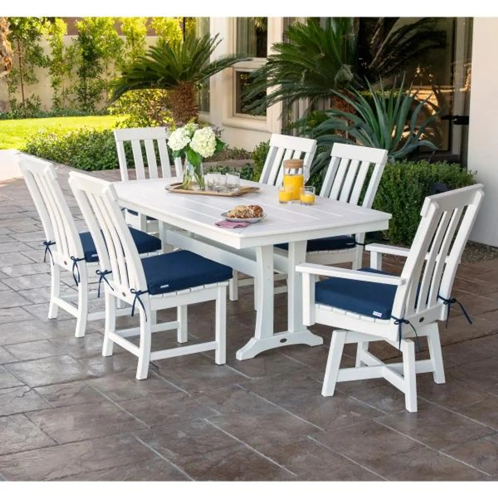 POLYWOOD Prescott 7-piece Swivel Dining Set