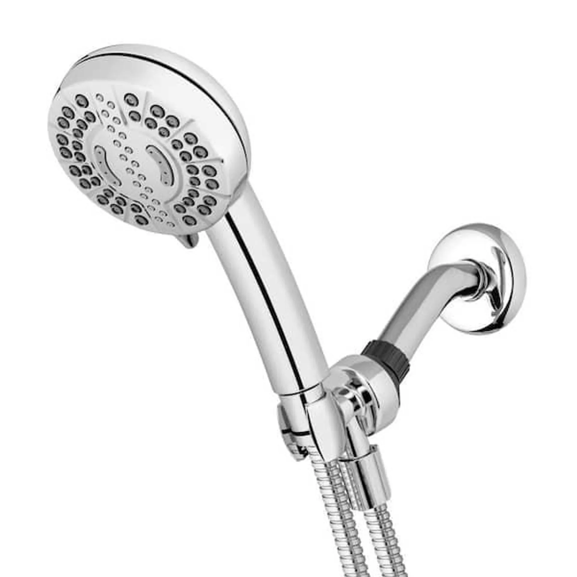 7-Spray Patterns with 1.8 GPM 4 in. Wall Mount Adjustable Handheld Shower Head in Chrome