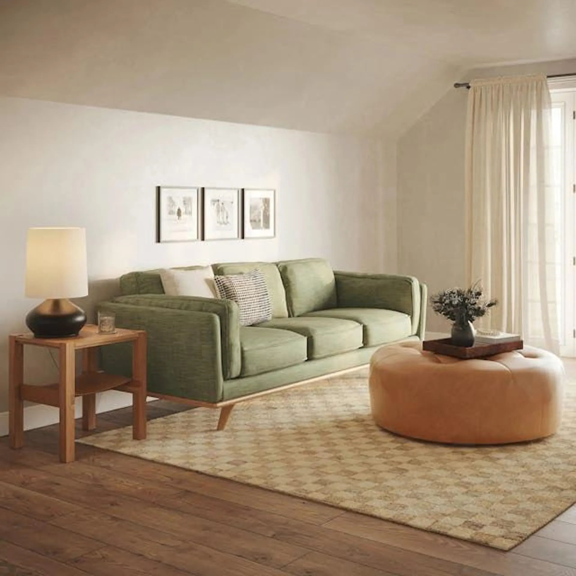 Timber 90" Sofa - Olio Green