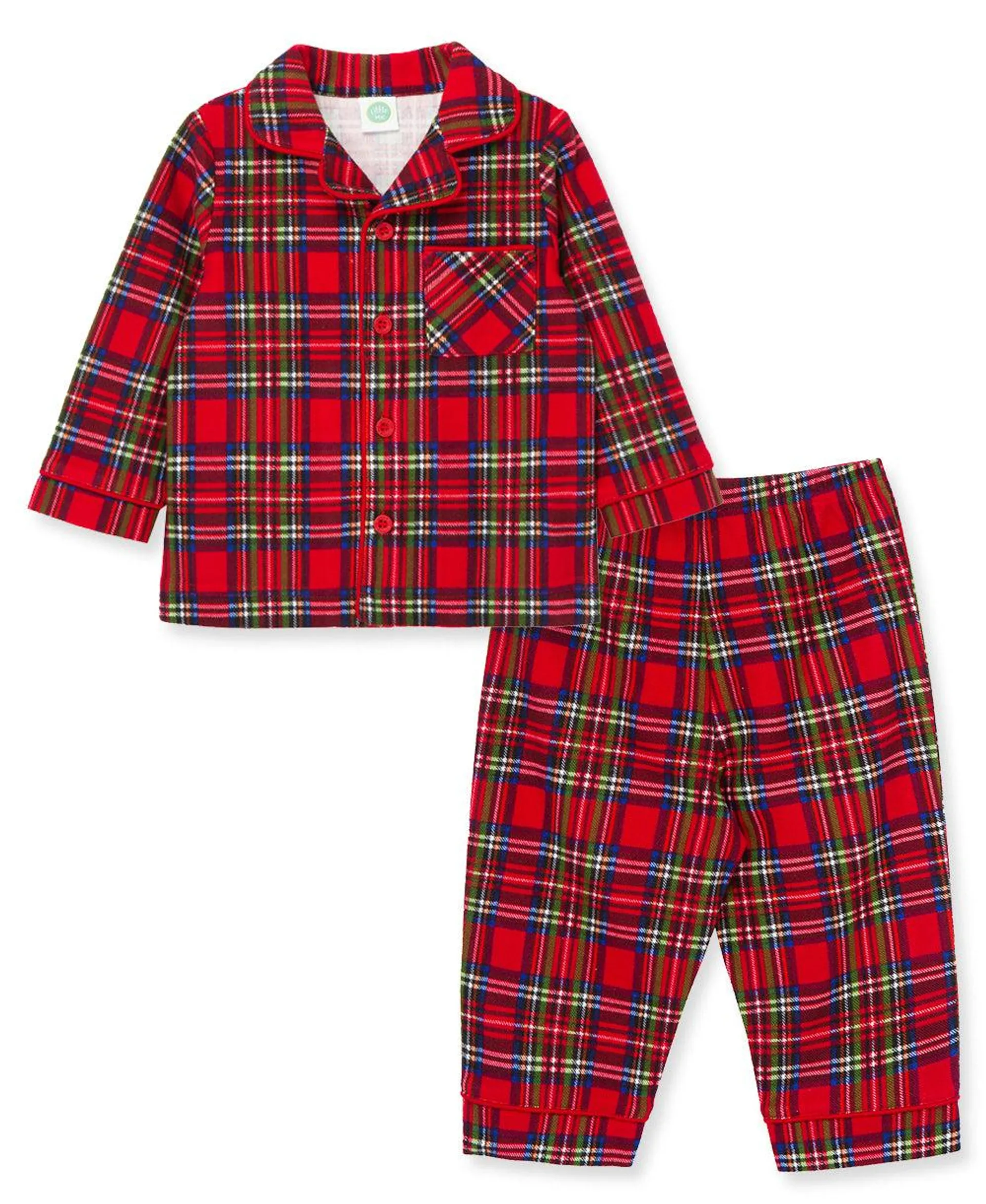 Little Me 2 Piece Holiday Plaid PJs - Boys