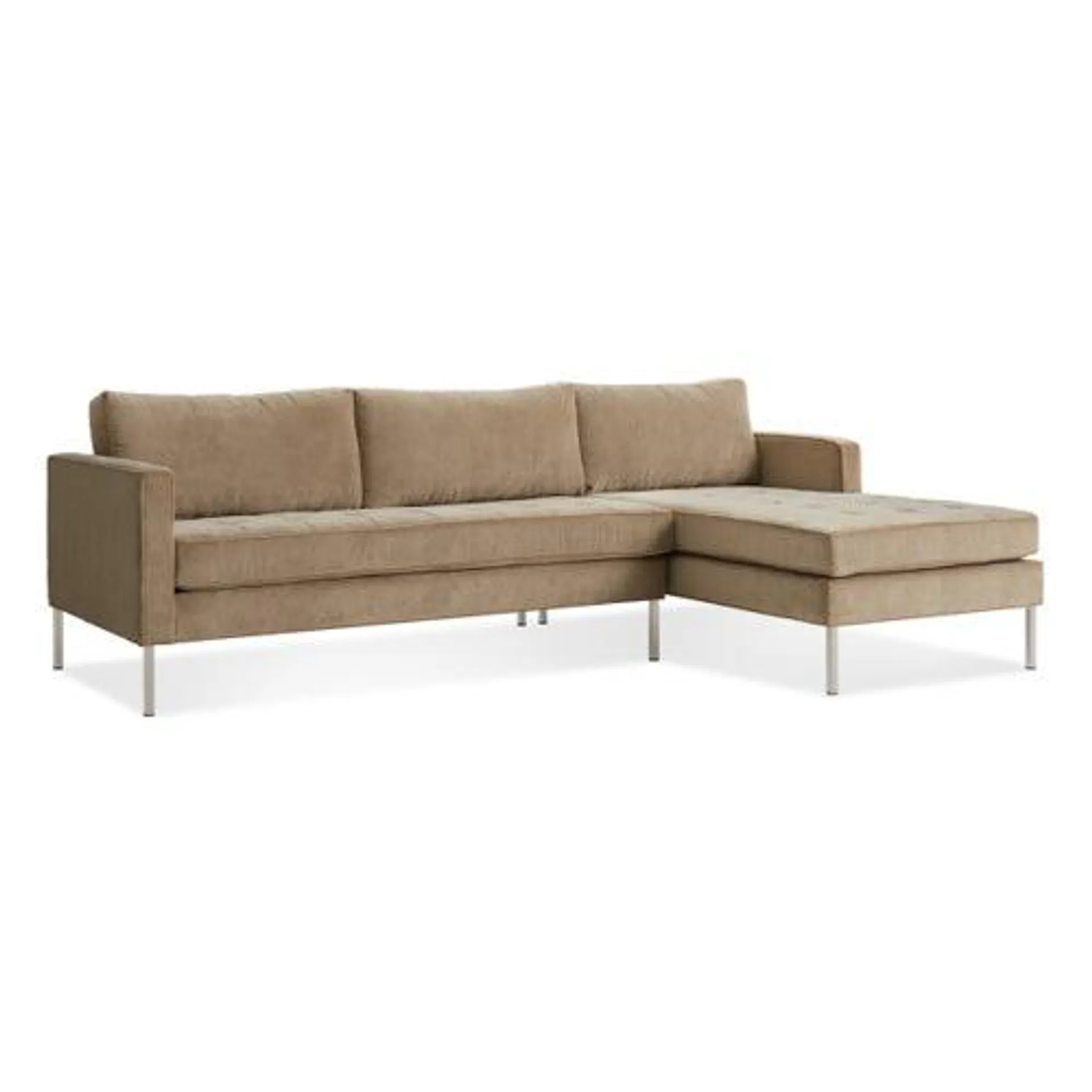 Paramount Sofa with Chaise Velvet