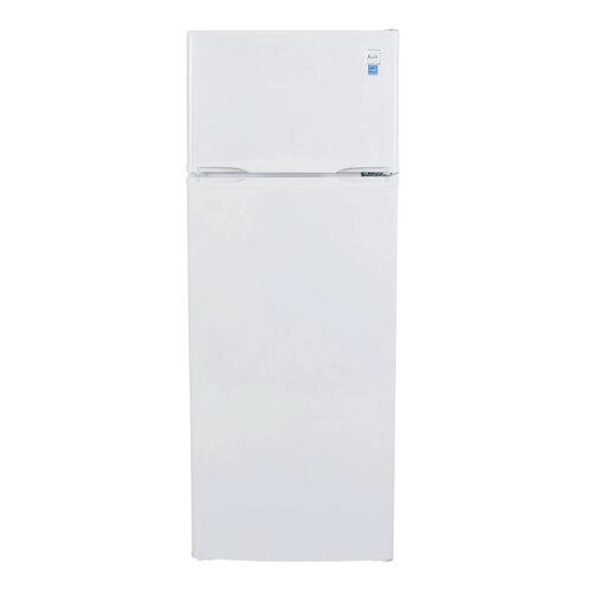 7.3 CuFt LED Counter-Depth Top Freezer Refrigerator in White with Reversible Doors