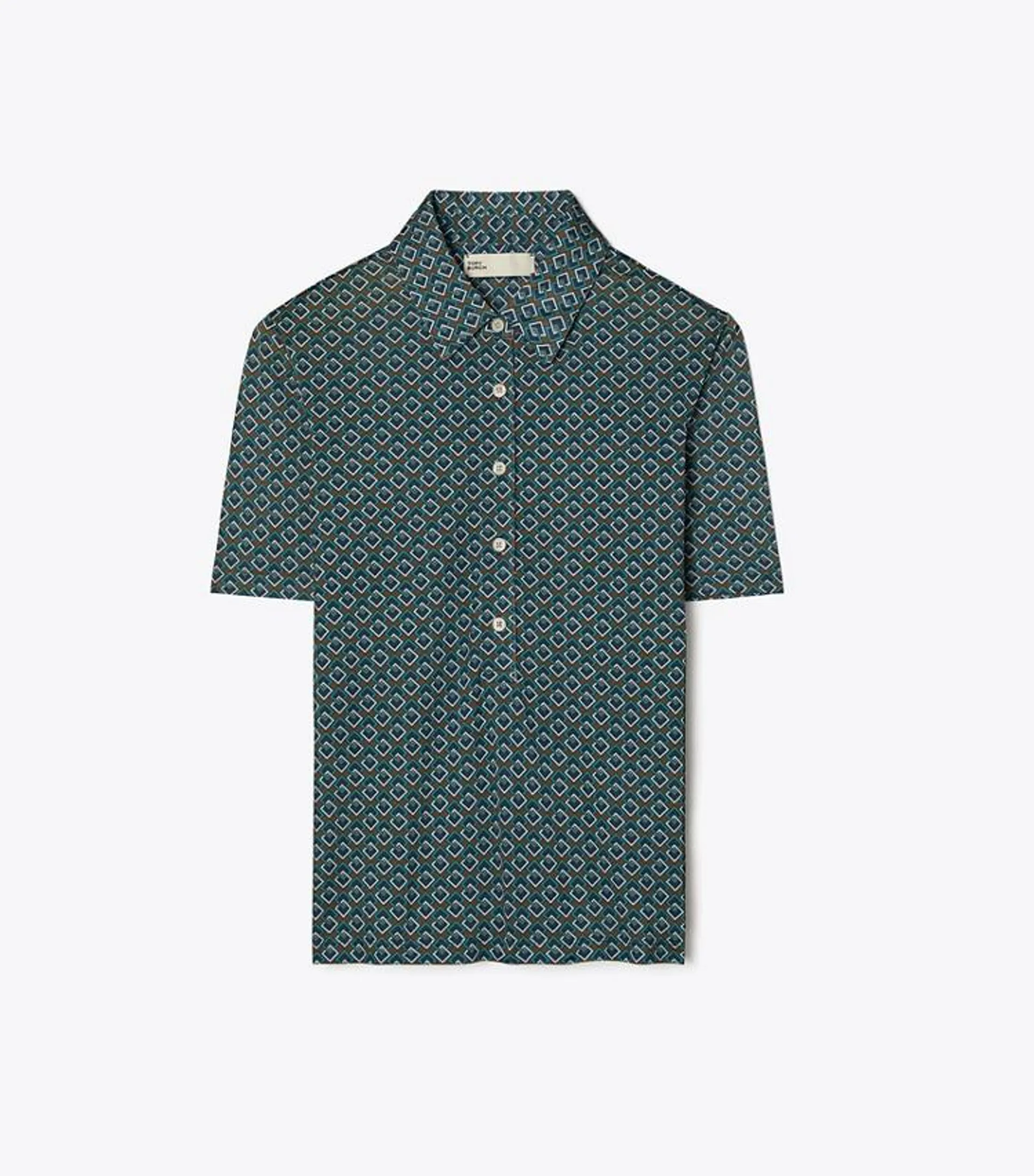 PRINTED MERCERIZED COTTON POLO