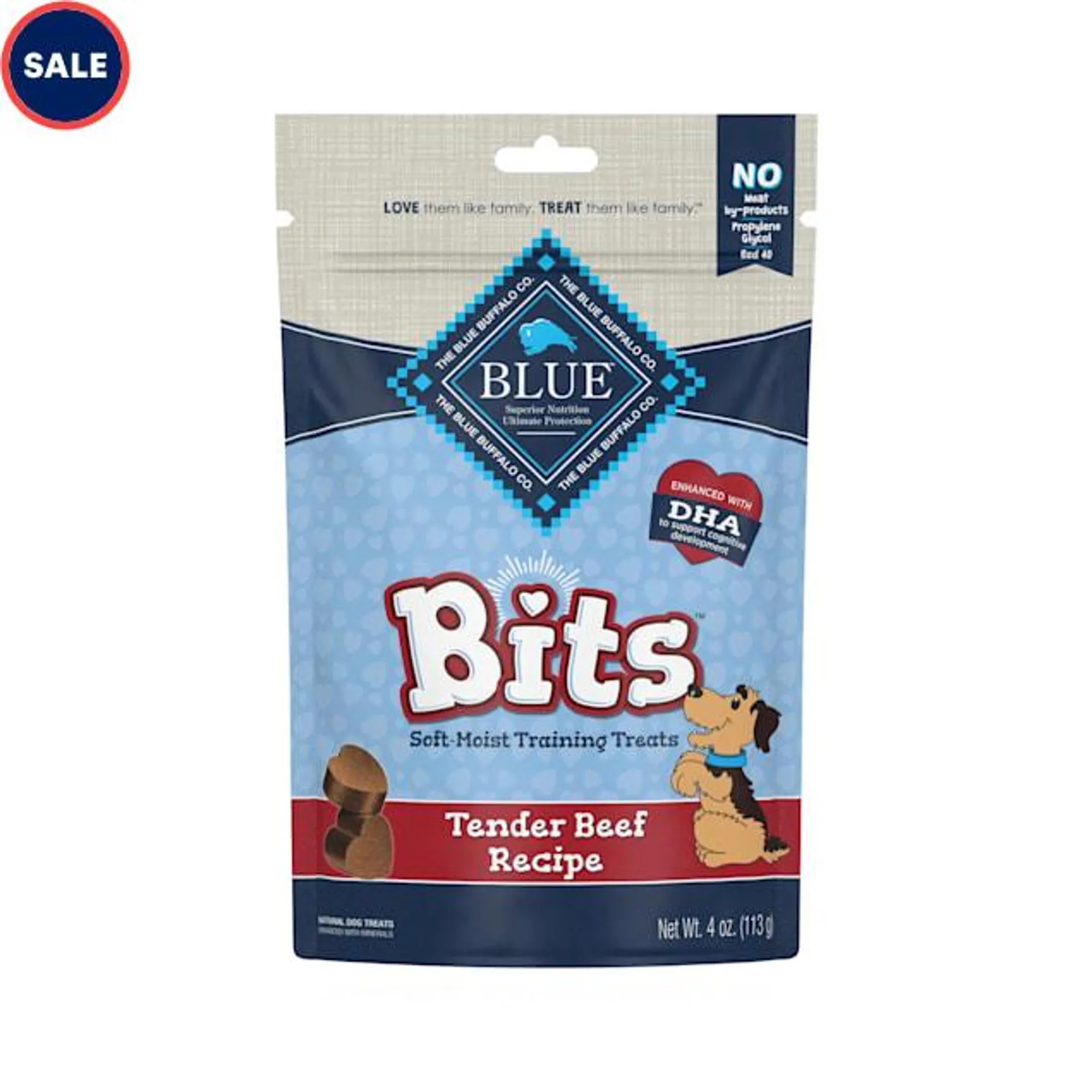 Blue Buffalo Blue Bits Tender Beef Soft-Moist Training Dog Treats, 4 oz.