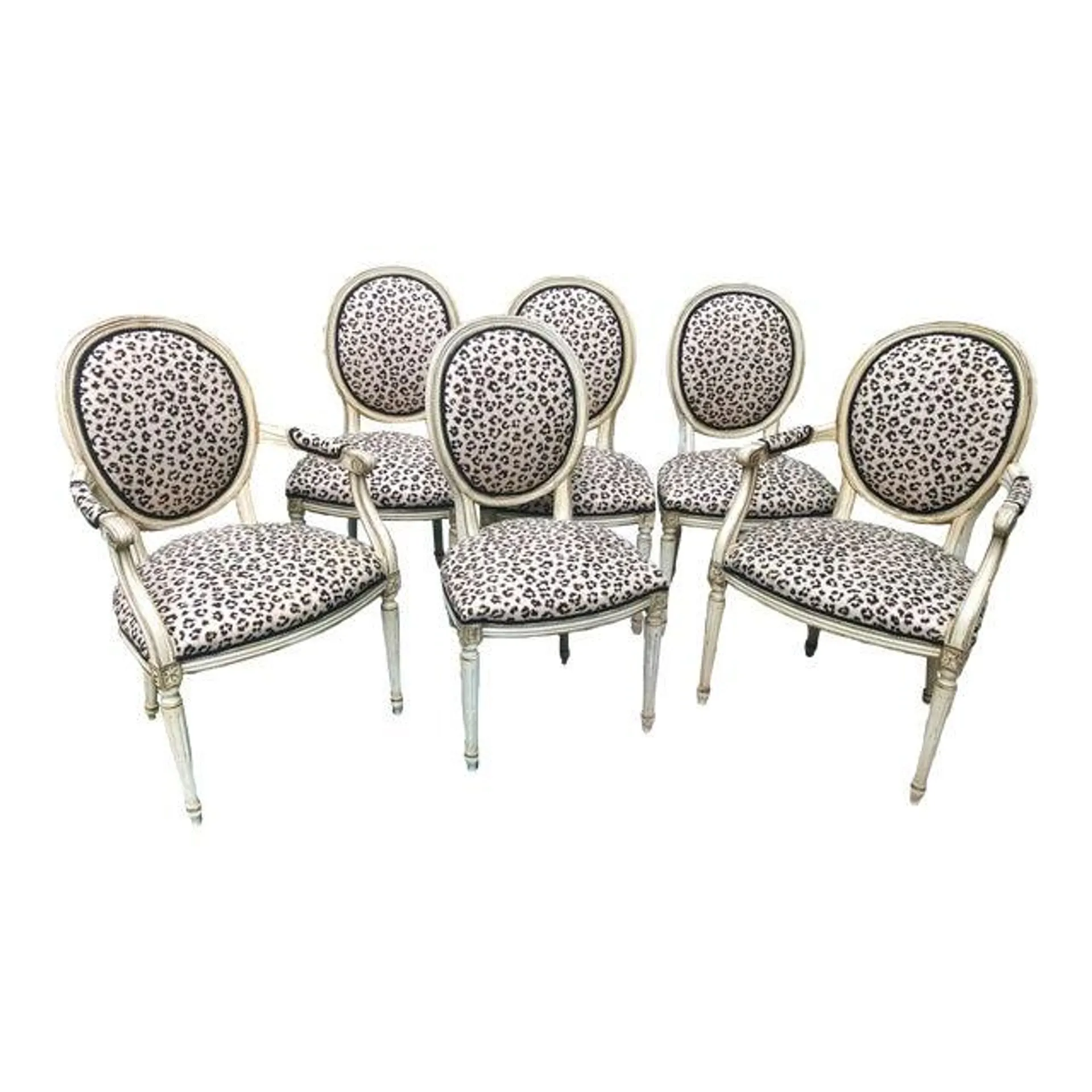 Louis XVI Style Dining Chairs, Set of Six.