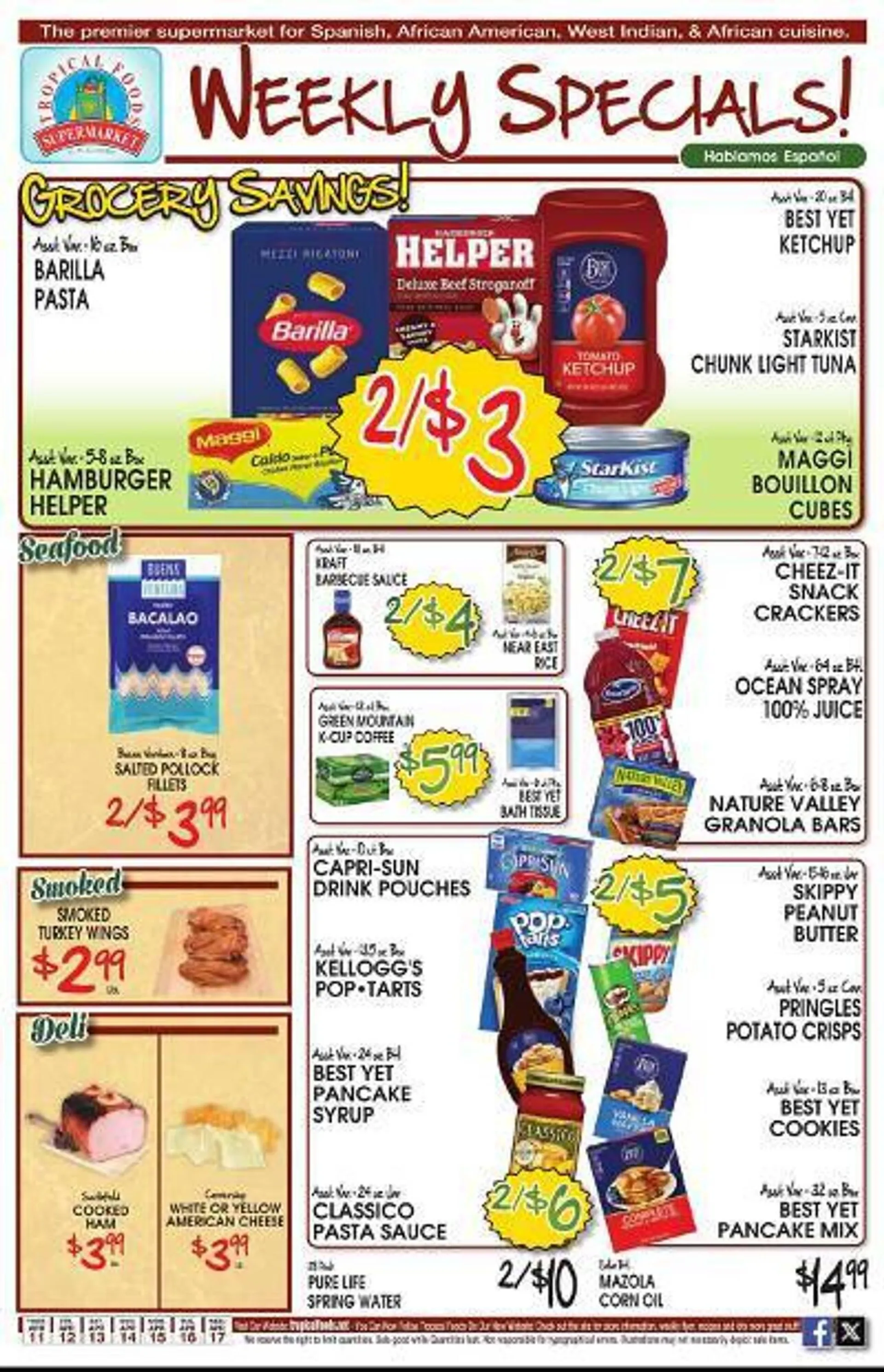 Weekly ad Tropical Foods Supermarket Weekly Ad from April 11 to April 17 2024 - Page 1
