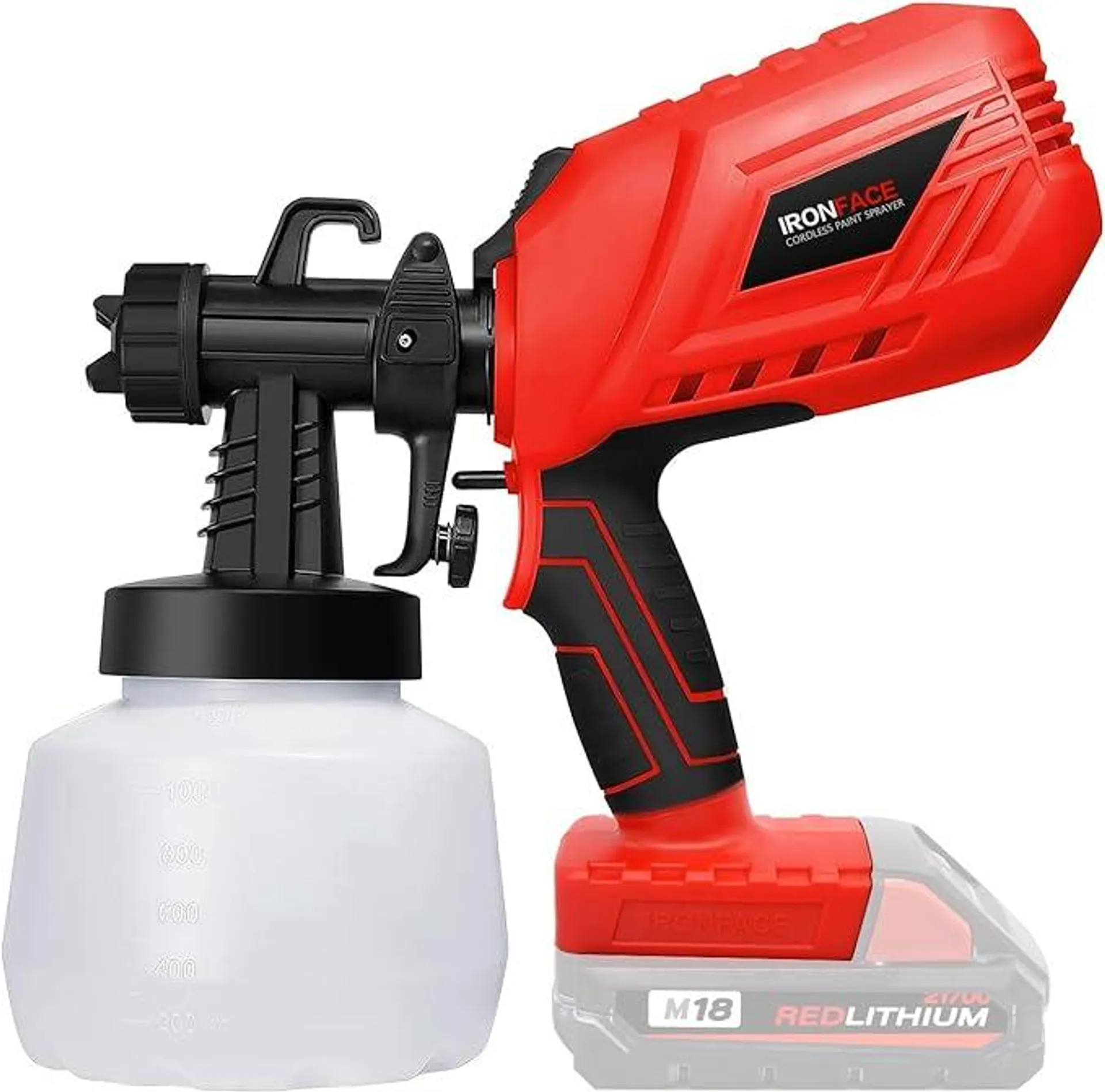 Cordlees Paint Sprayer for Milwaukee M18 Battery Electric Paint Spray Gun (Battery not Included)