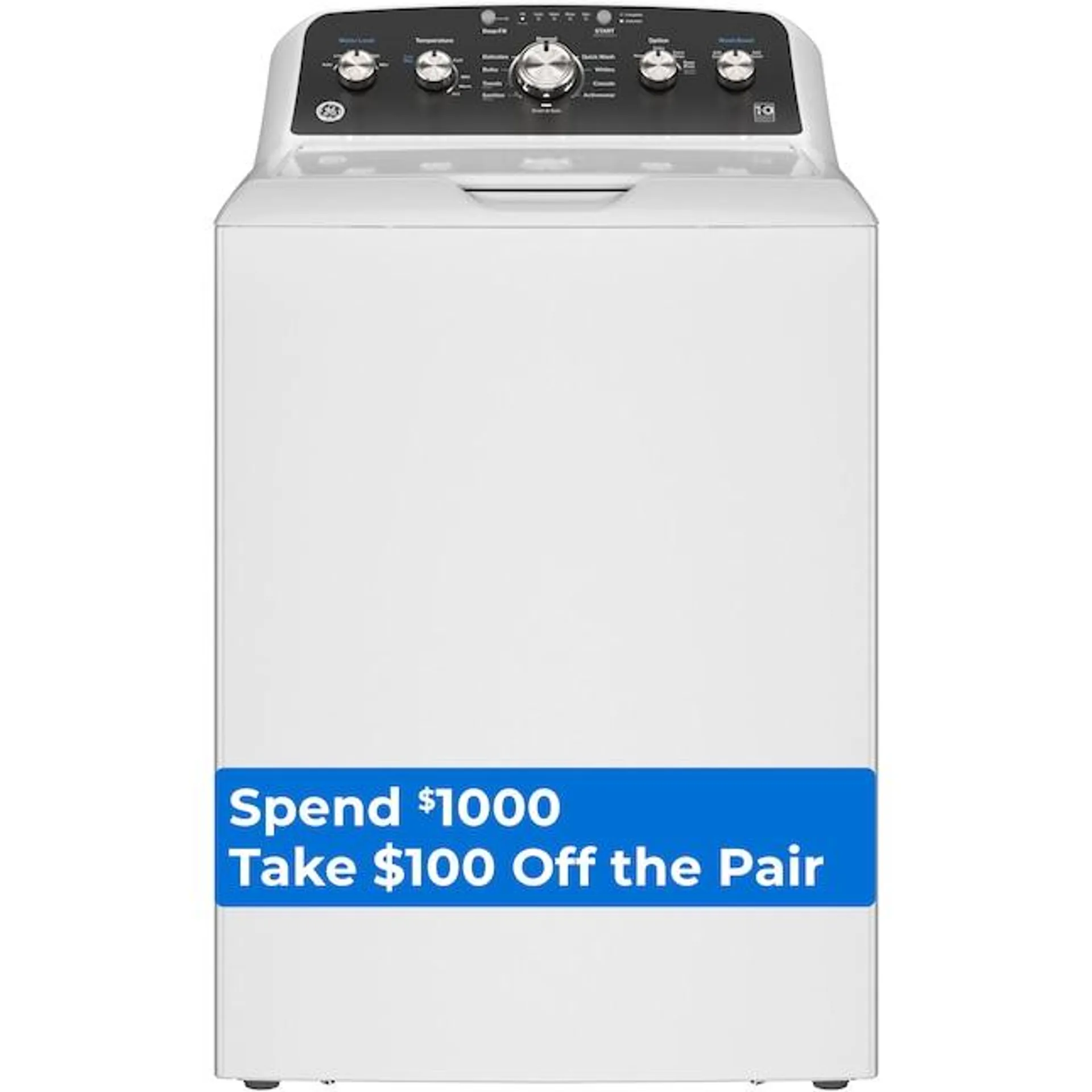 GE 4.5-cu ft High Efficiency Agitator Top-Load Washer (White)