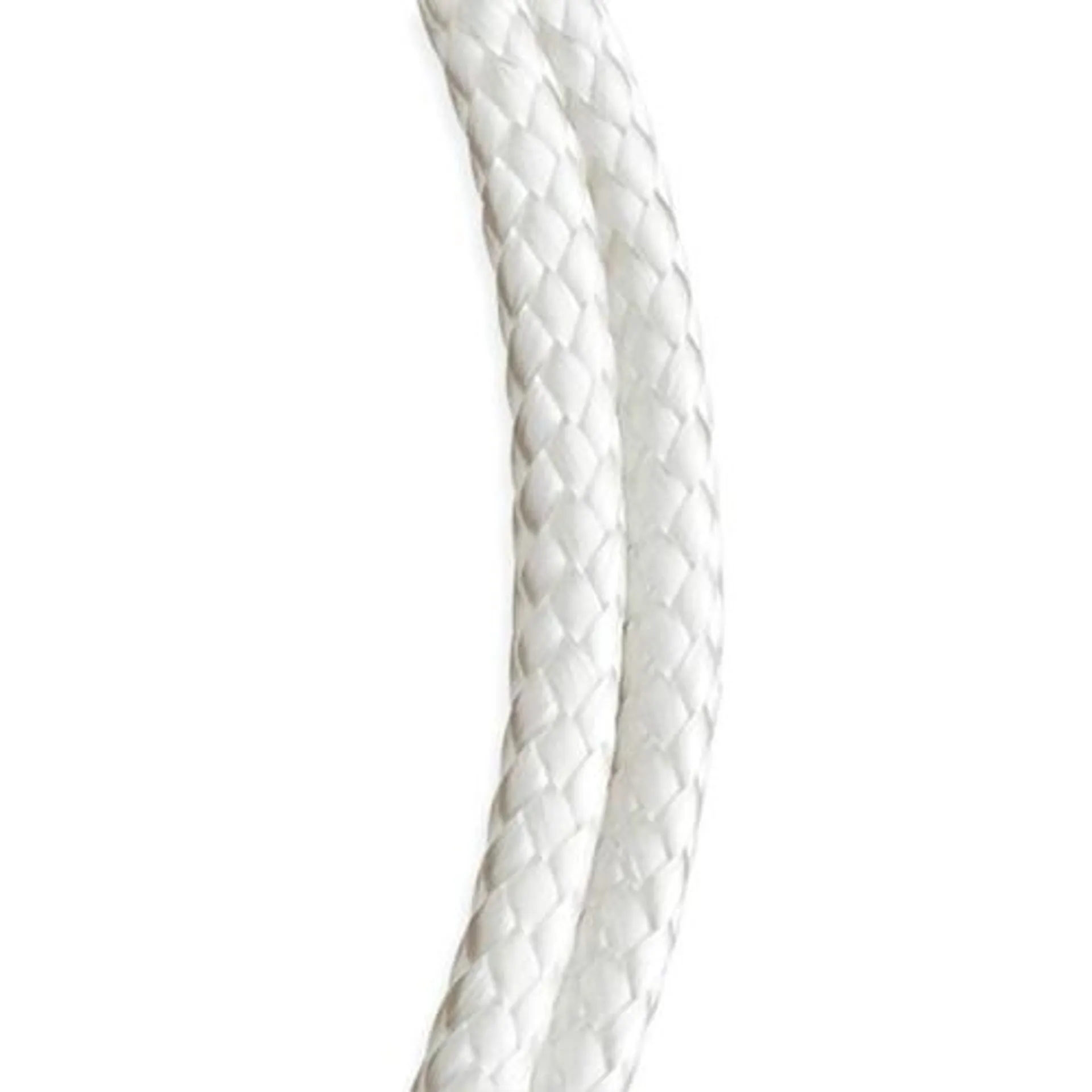 Koch Industries White Nylon Sold Braid Rope, 7/16" x 100'