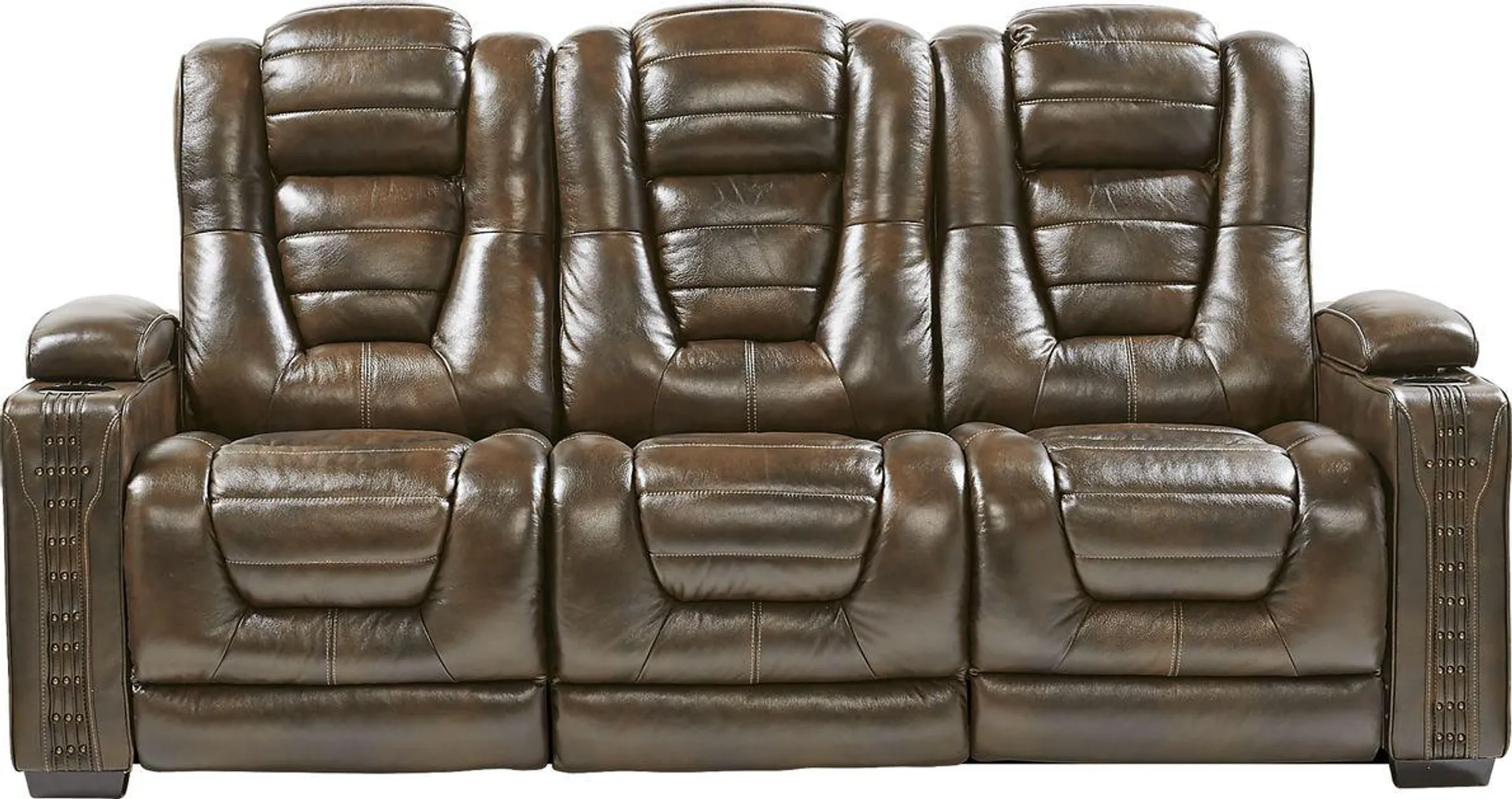 Renegade Leather Dual Power Reclining Sofa