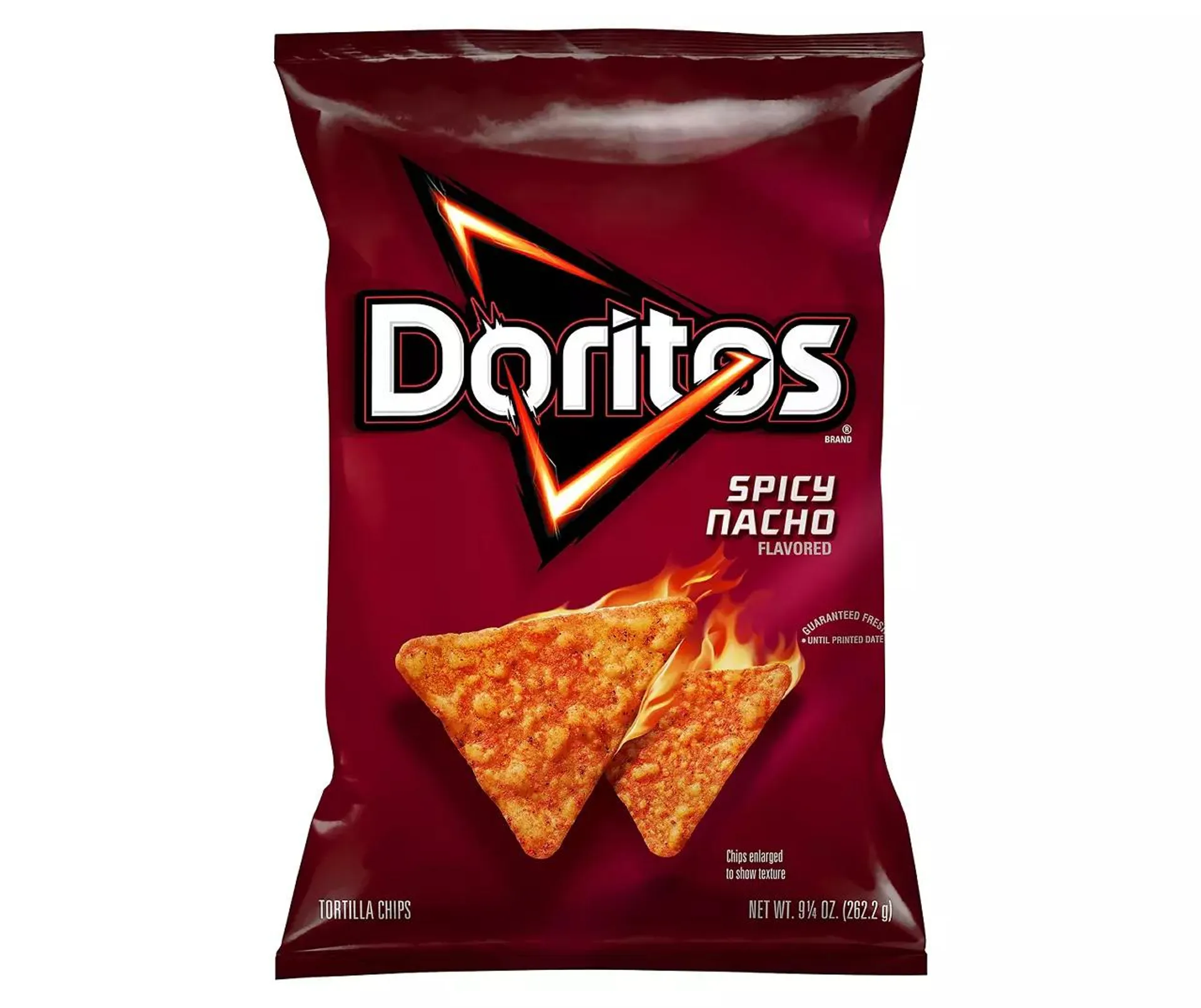 Doritos Tortilla Chips Spicy Nacho Flavored 9 1/4 Oz