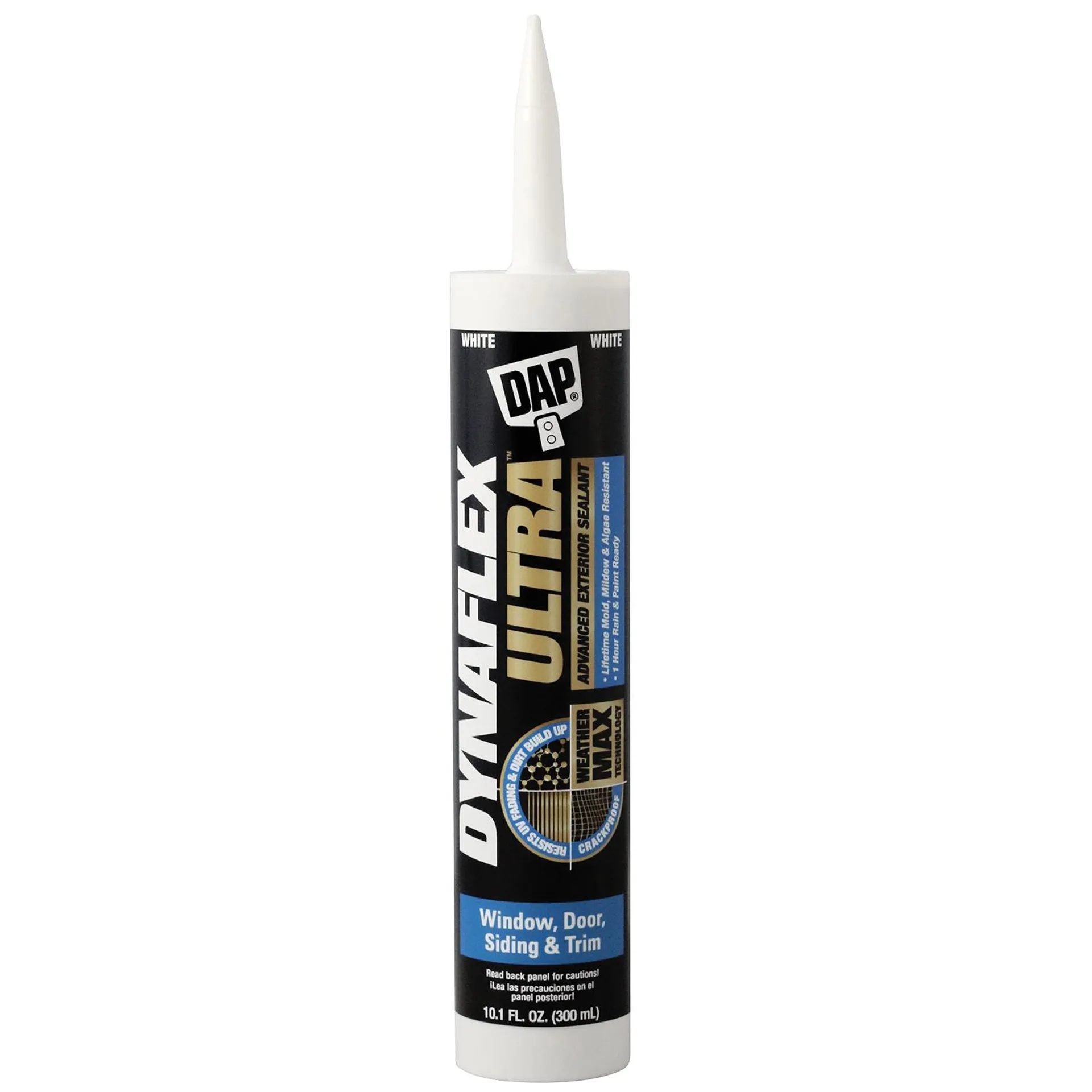 DYNAFLEX ULTRA 7079818211 Advanced Exterior Sealant, White, 40 to 100 deg F, 10.1 oz Cartridge