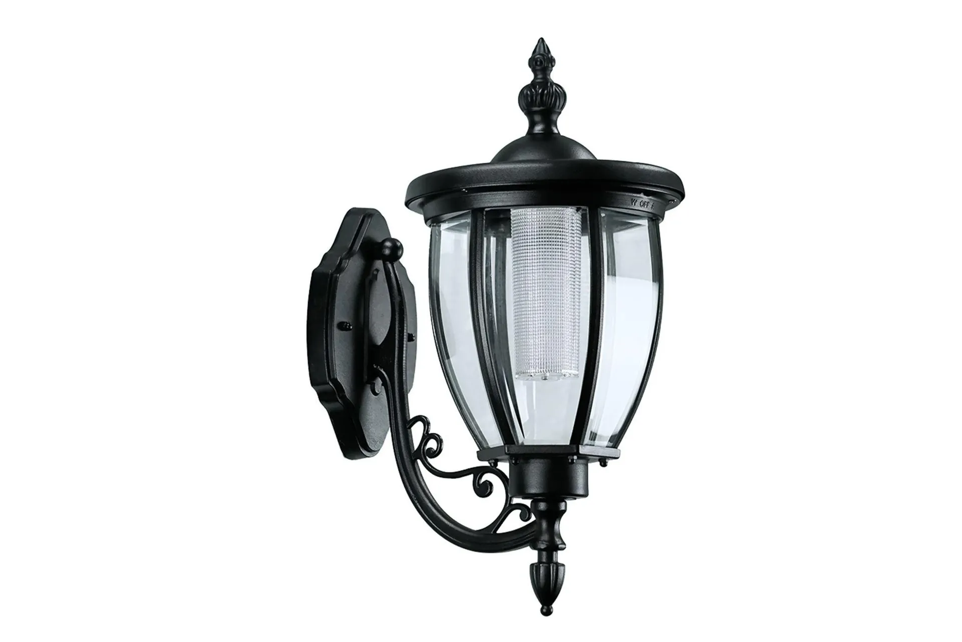 Sun-Ray Kenwick Wall Mount Solar Lantern - Black