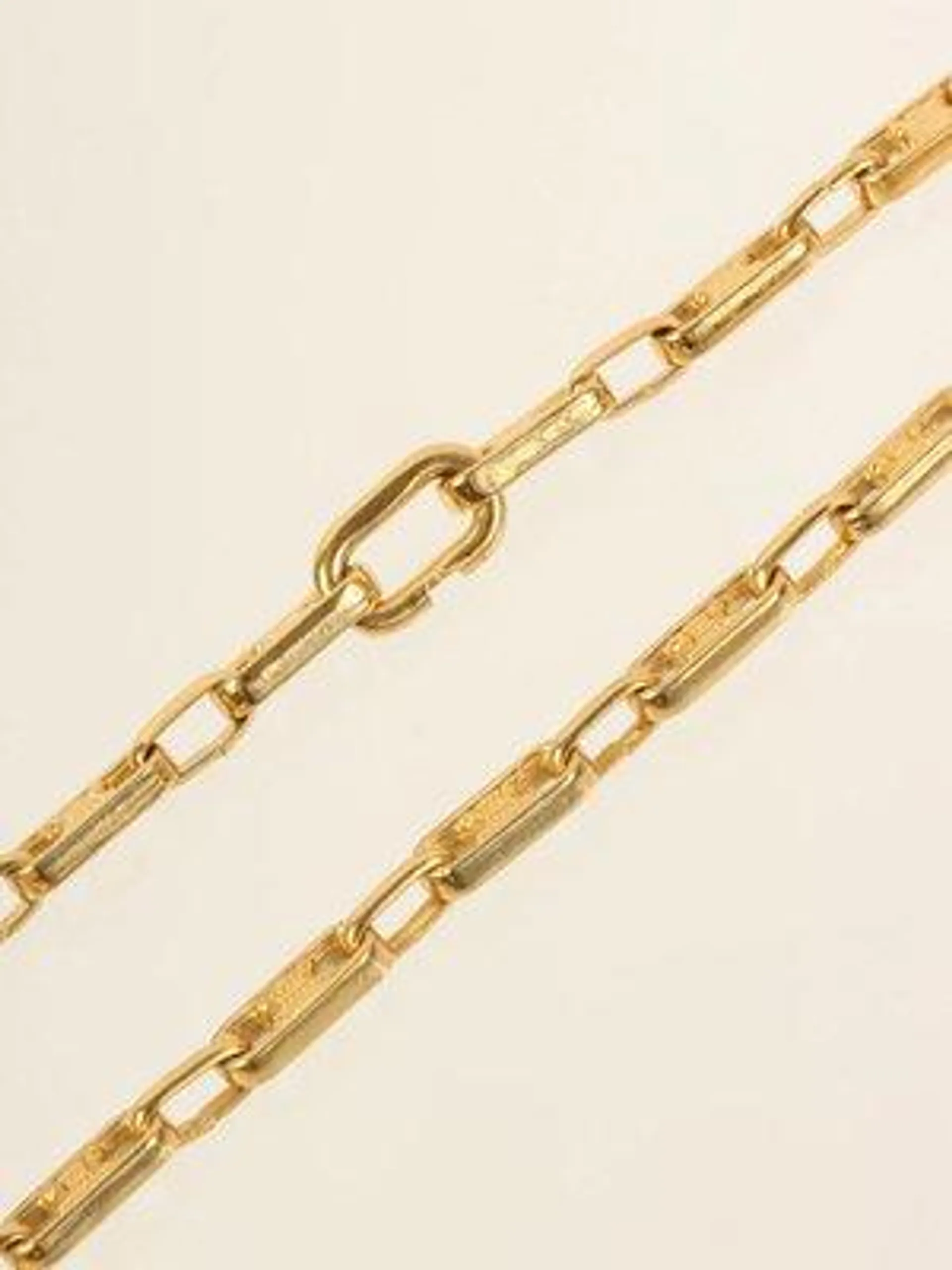 Macadam Plate Chain Long Necklace in Gold from Celine