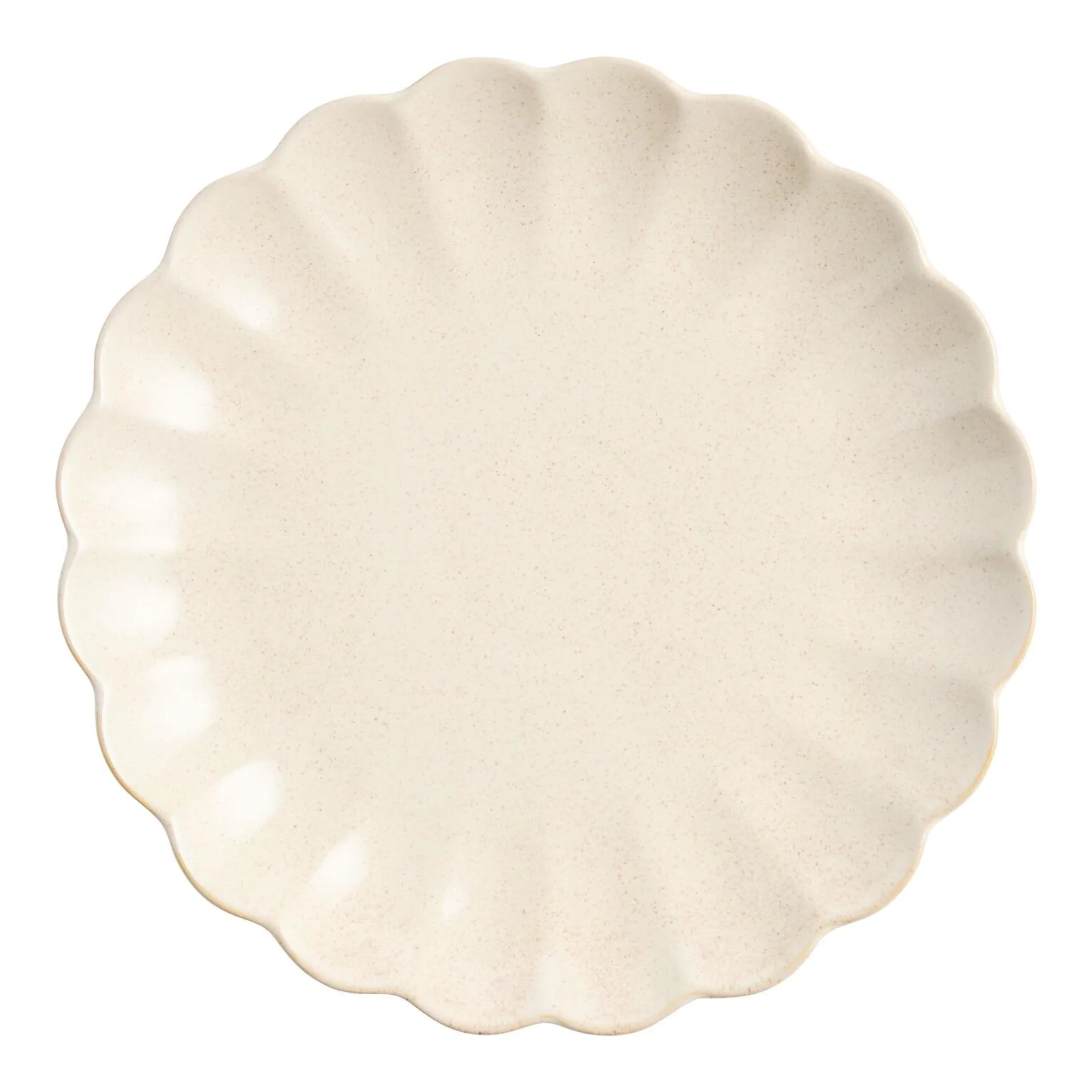 Scallop Rim Speckled Dinner Plate