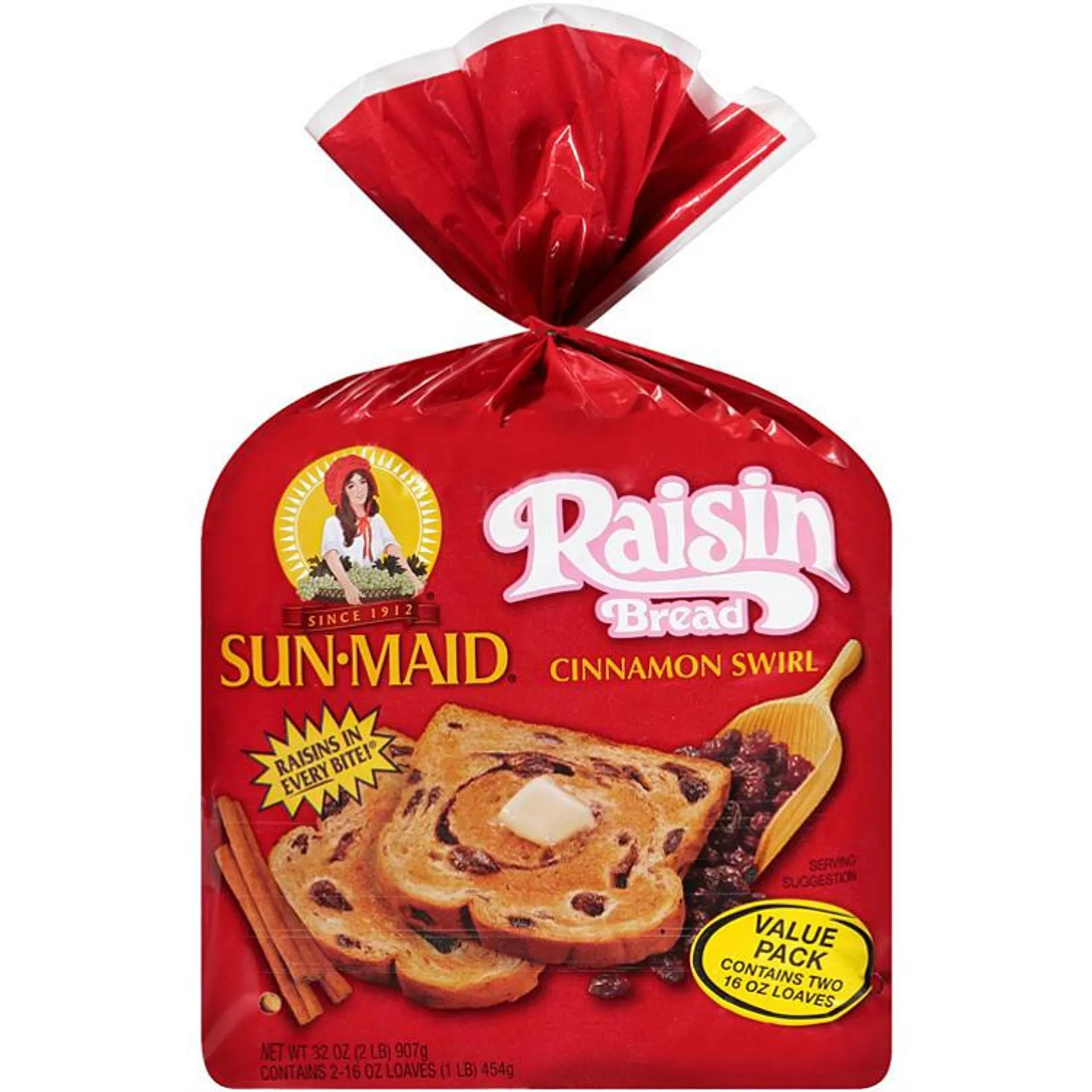 Sun-Maid Cinnamon Swirl Raisin Bread (16 oz., 2 pk.)