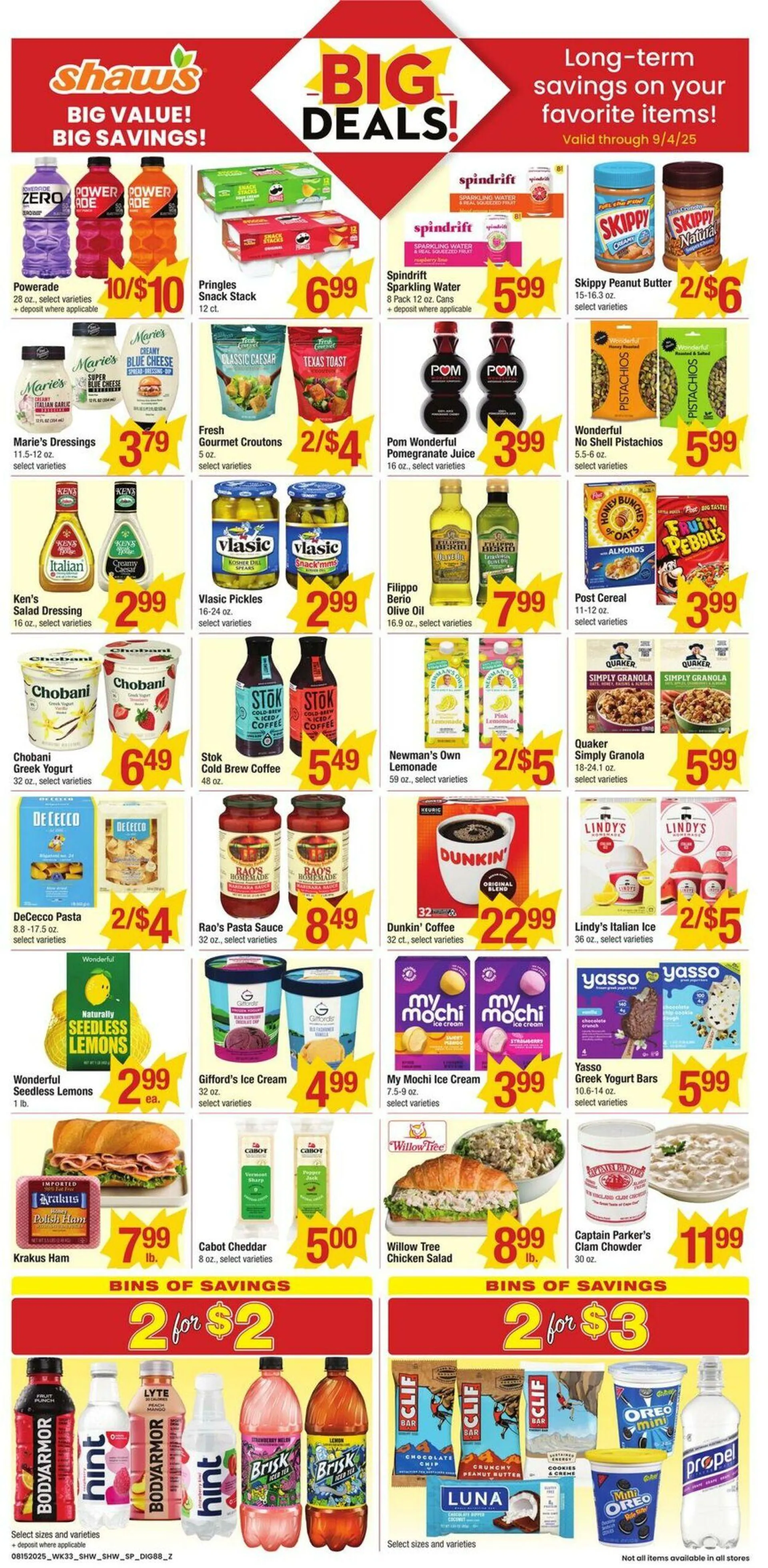 Weekly ad Shaws from August 15 to August 21 2025 - Page 1