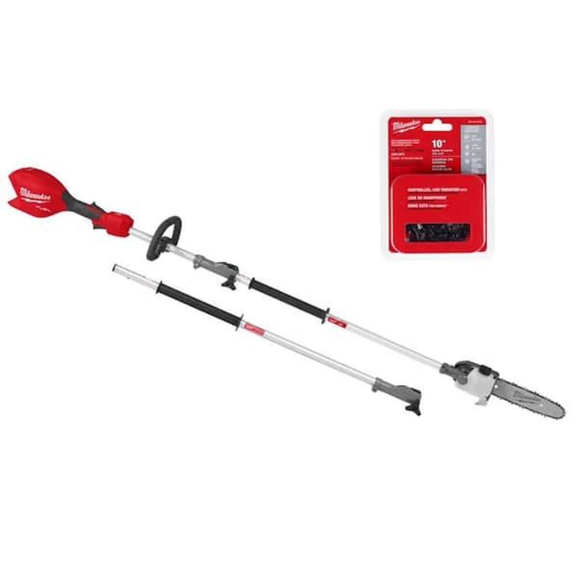 M18 FUEL 18V 10 in. Brushless Cordless Battery Powered Pole Saw with QUIK-LOK Attachment Capability & Extra Chain