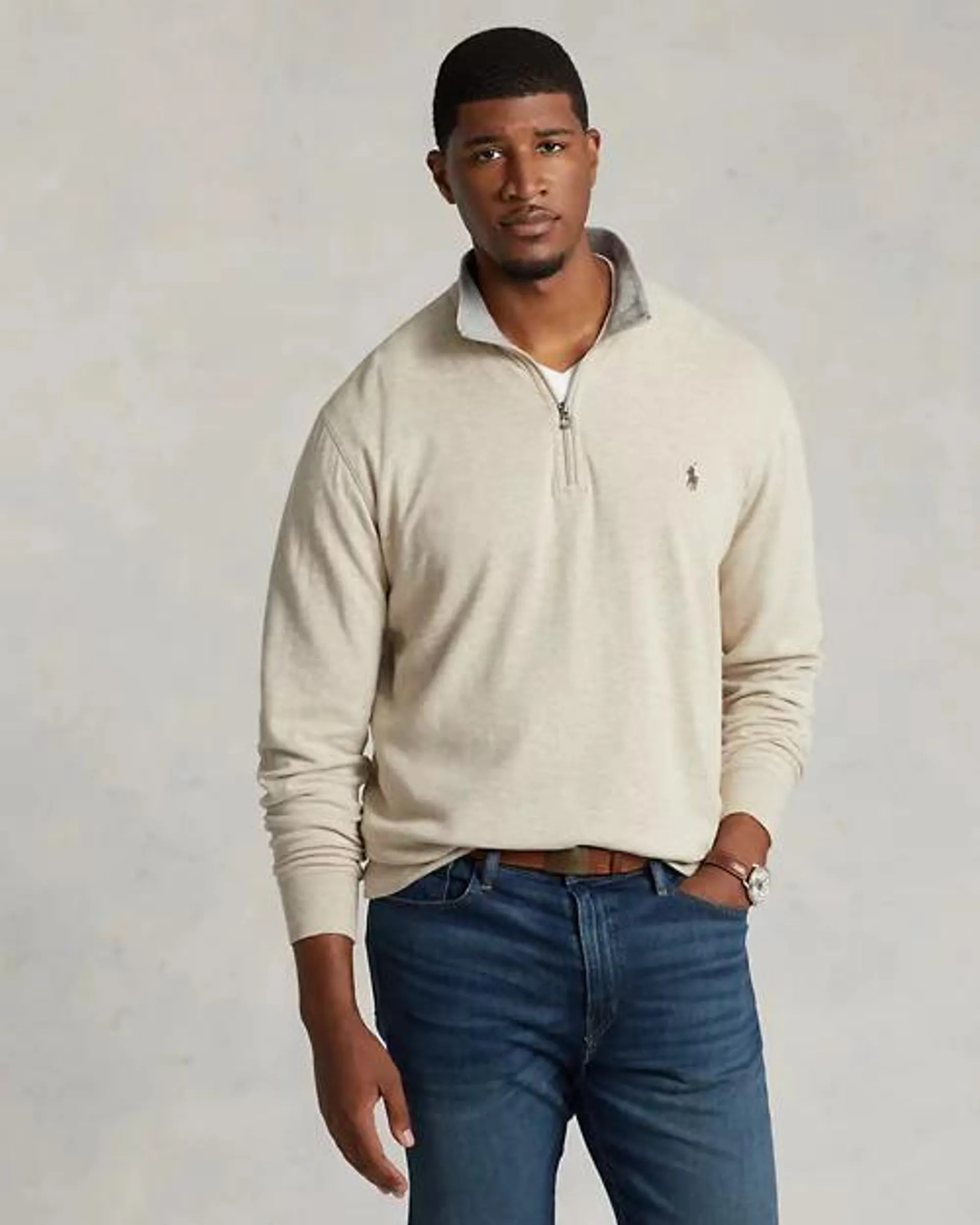 Luxury Jersey Quarter-Zip Pullover