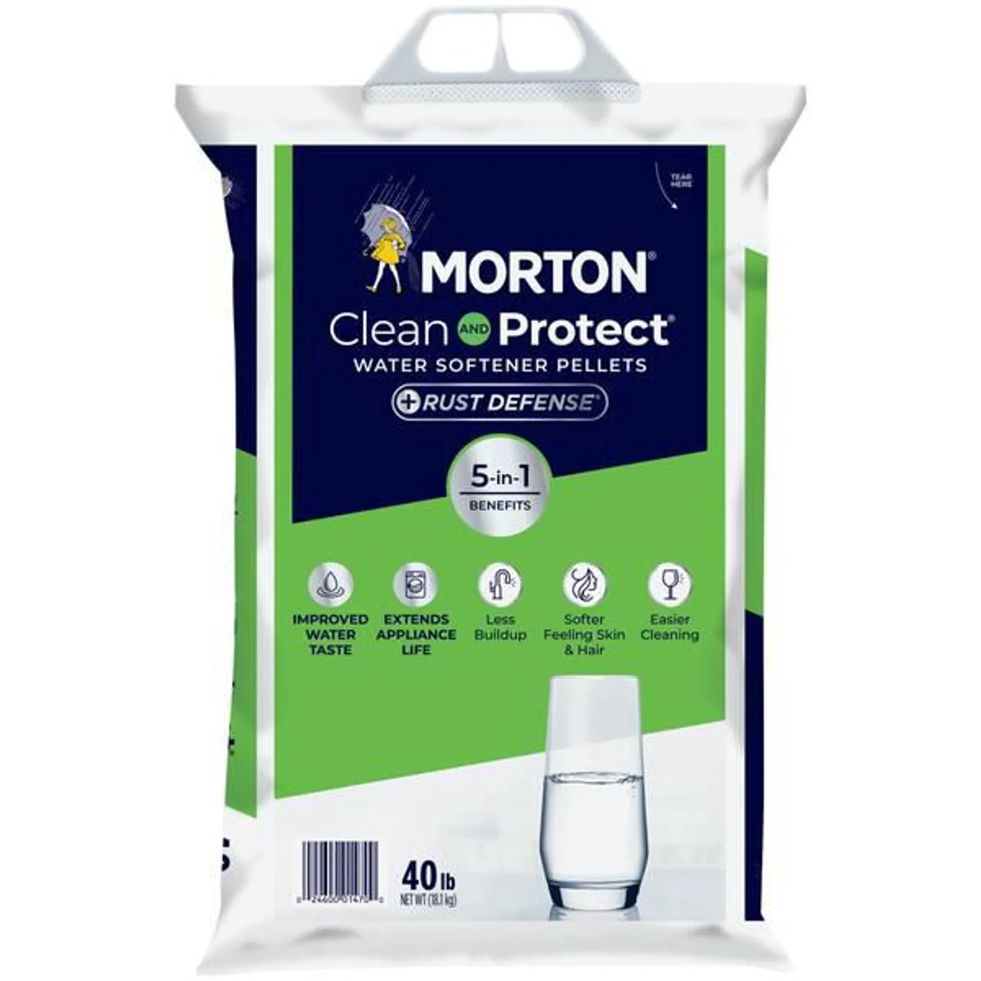 40 lb Clean and Protect Plus Rust Defense Water Softener Salt Pellet Bag